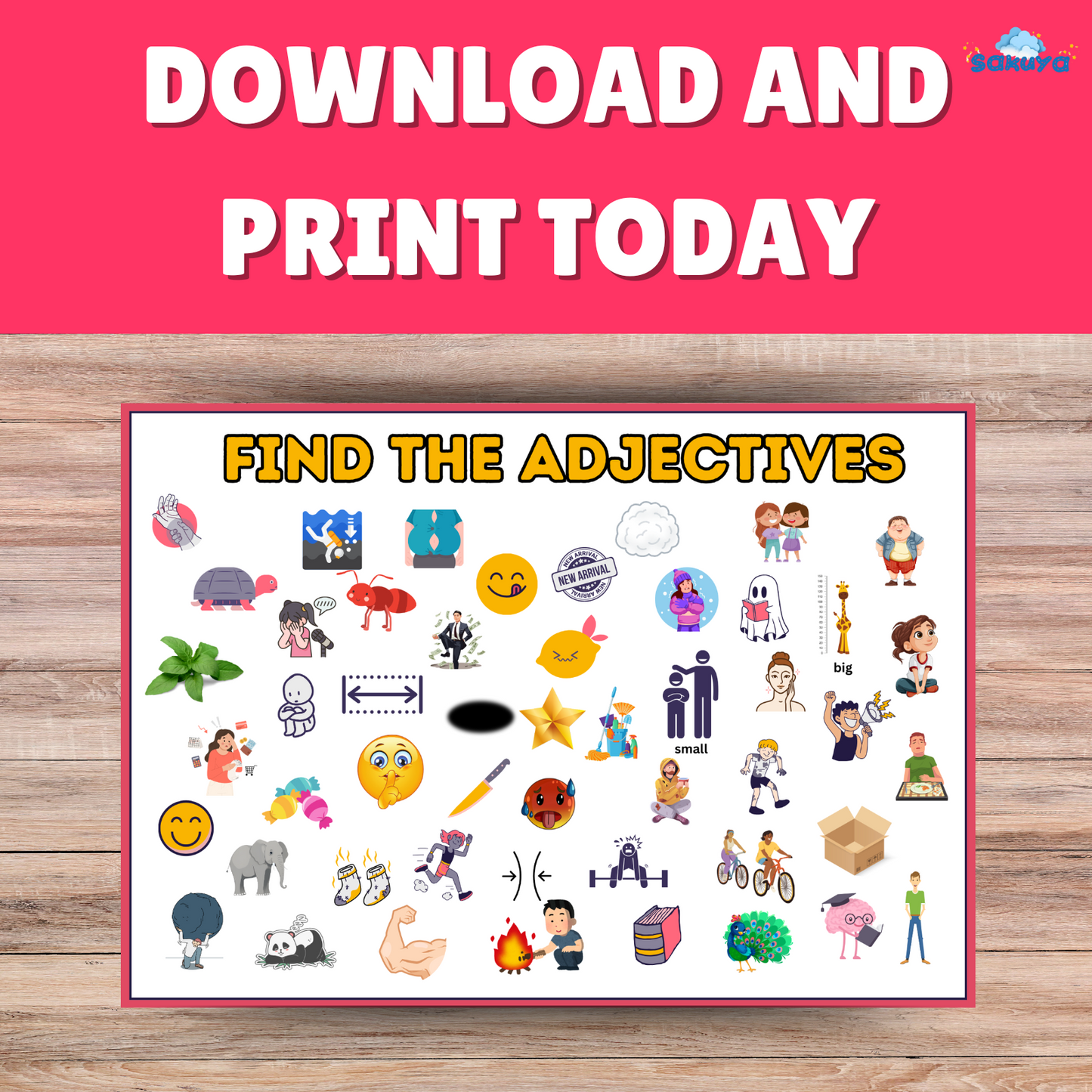 Find the Adjectives Worksheet with Answer Key in Tamil | Printable Grammar Worksheet