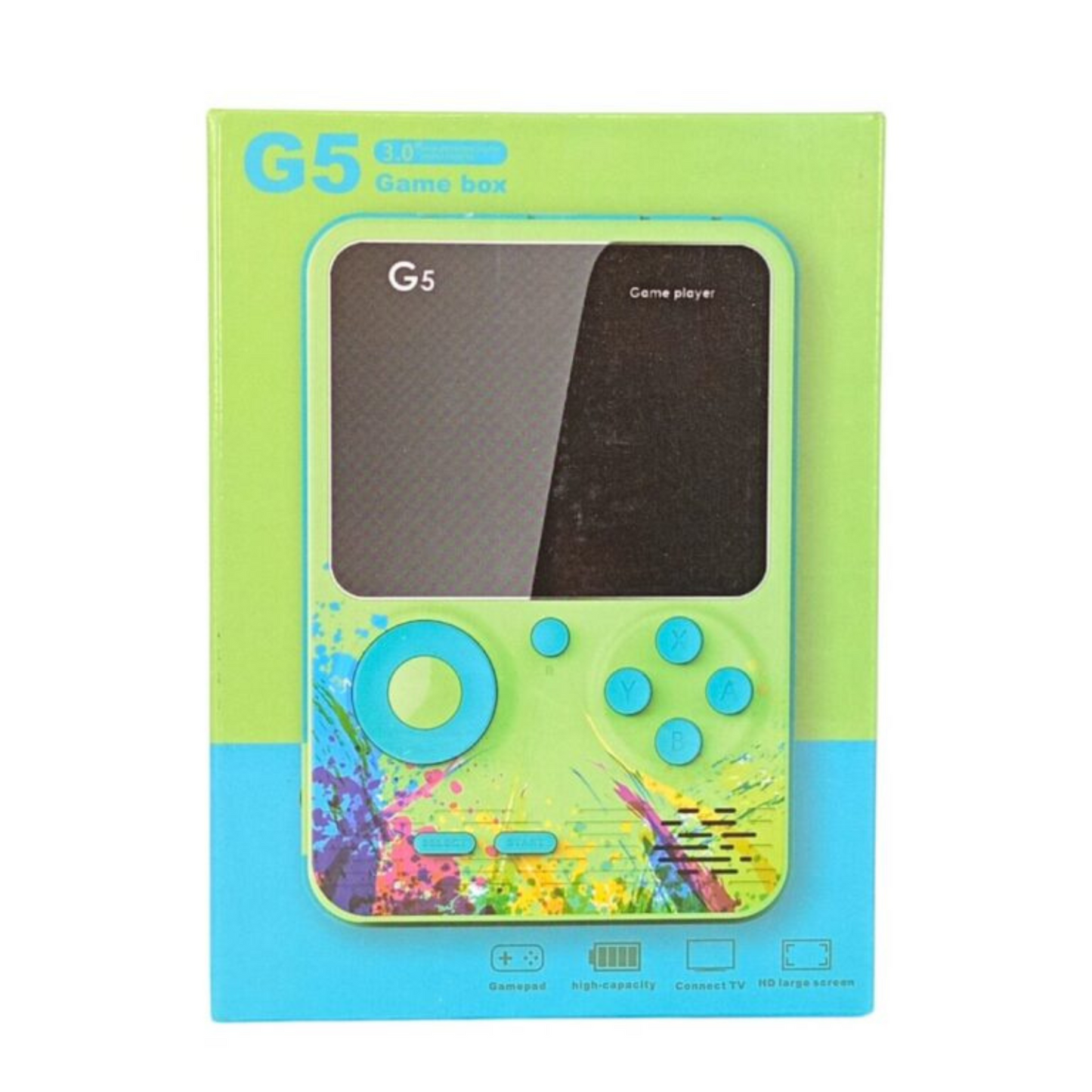 500 in 1 Handheld Gaming Console with 3 Hours Battery Backup, AV Output for TV, Backlit Screen, Built-in Retro Games, Rechargeable, Portable Design for All Ages
