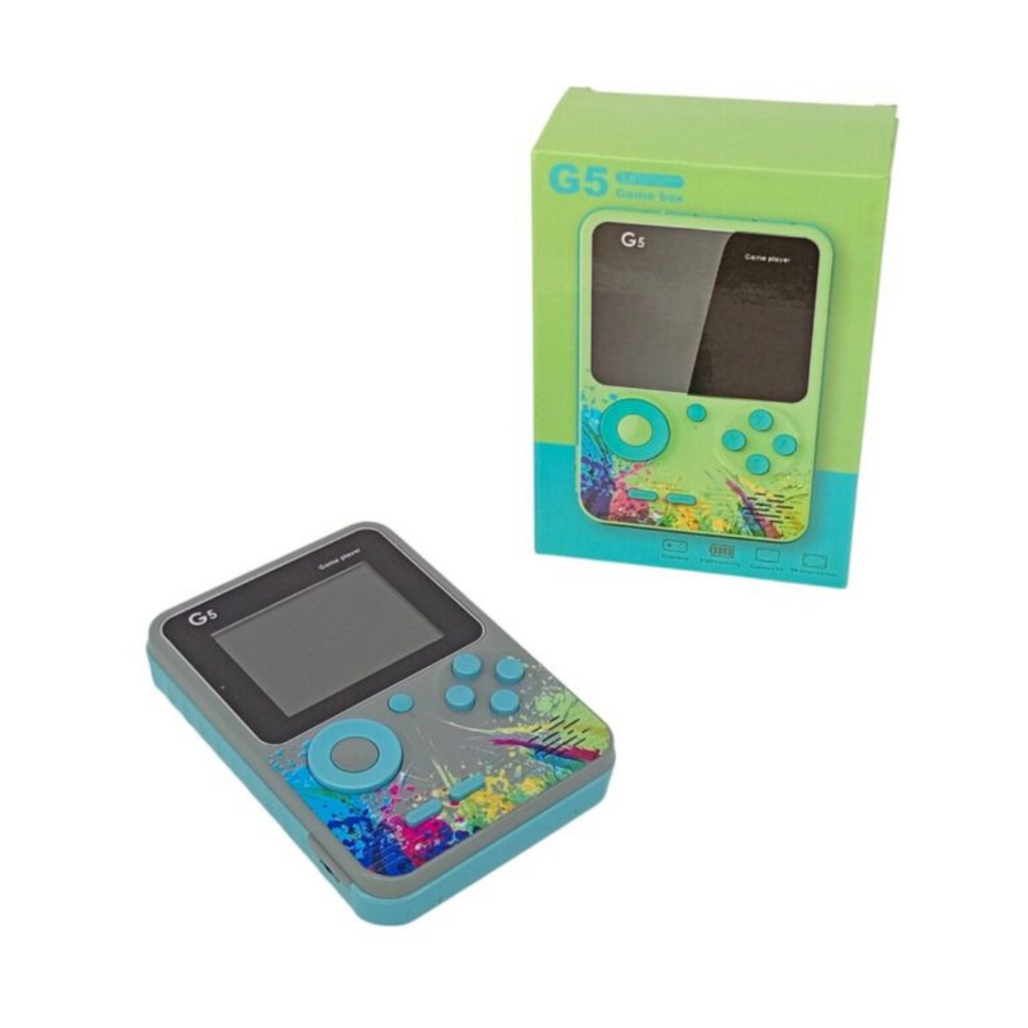 500 in 1 Handheld Gaming Console with 3 Hours Battery Backup, AV Output for TV, Backlit Screen, Built-in Retro Games, Rechargeable, Portable Design for All Ages