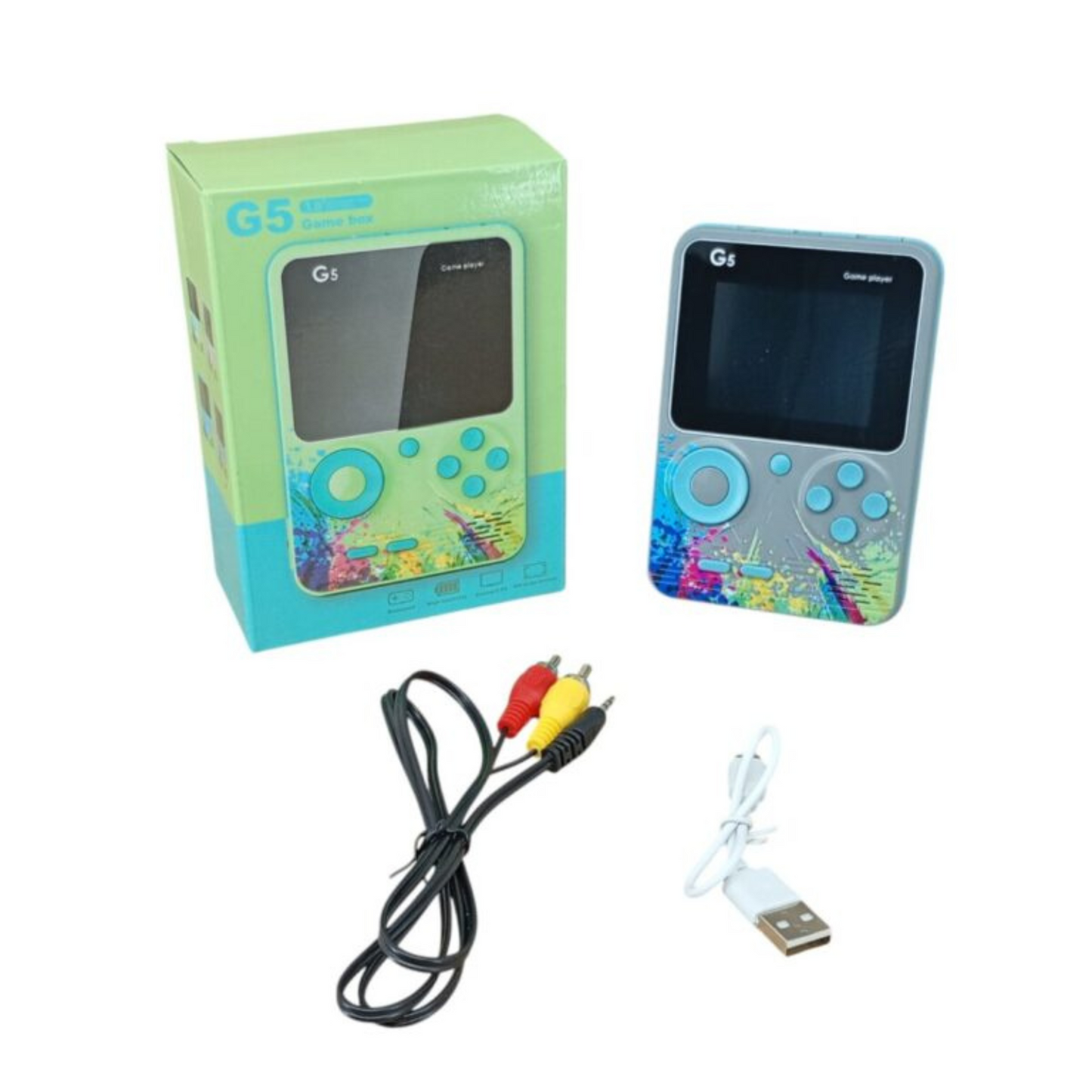 500 in 1 Handheld Gaming Console with 3 Hours Battery Backup, AV Output for TV, Backlit Screen, Built-in Retro Games, Rechargeable, Portable Design for All Ages