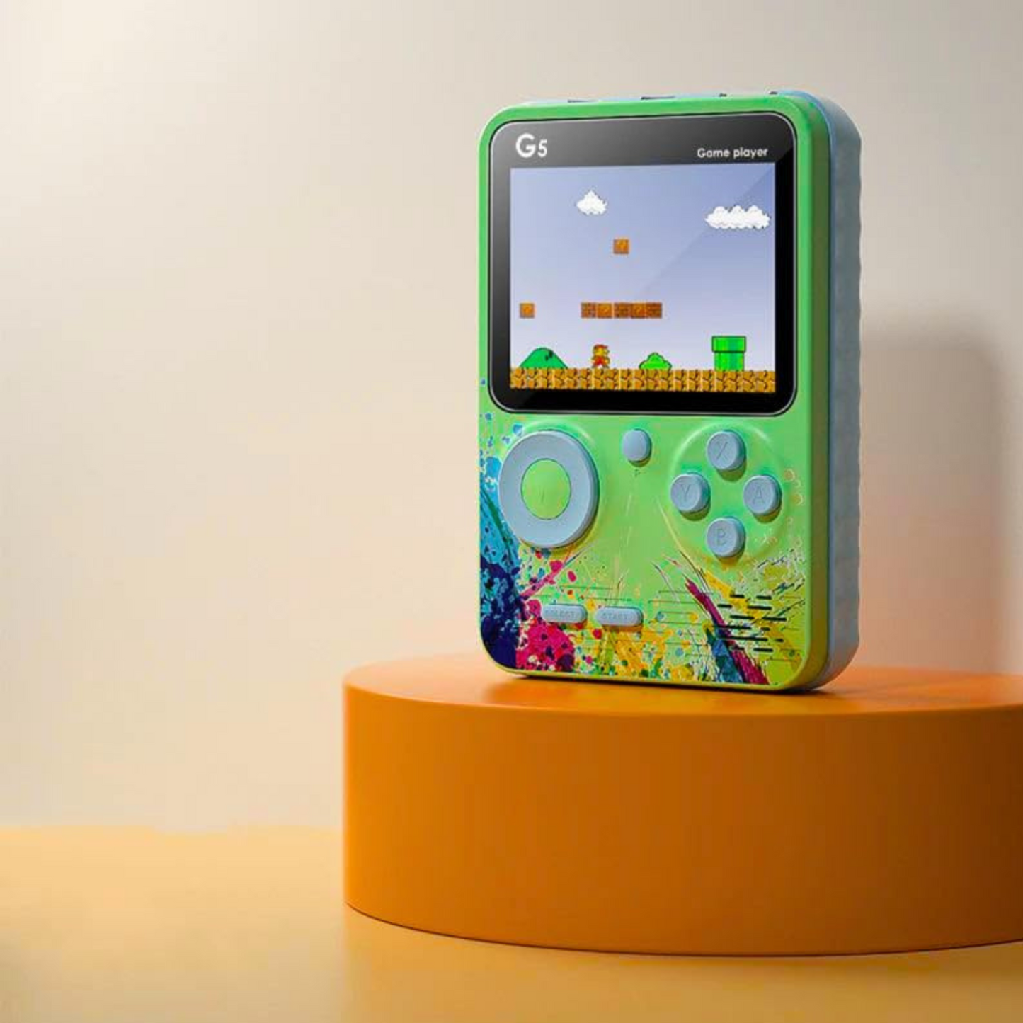 500 in 1 Handheld Gaming Console with 3 Hours Battery Backup, AV Output for TV, Backlit Screen, Built-in Retro Games, Rechargeable, Portable Design for All Ages