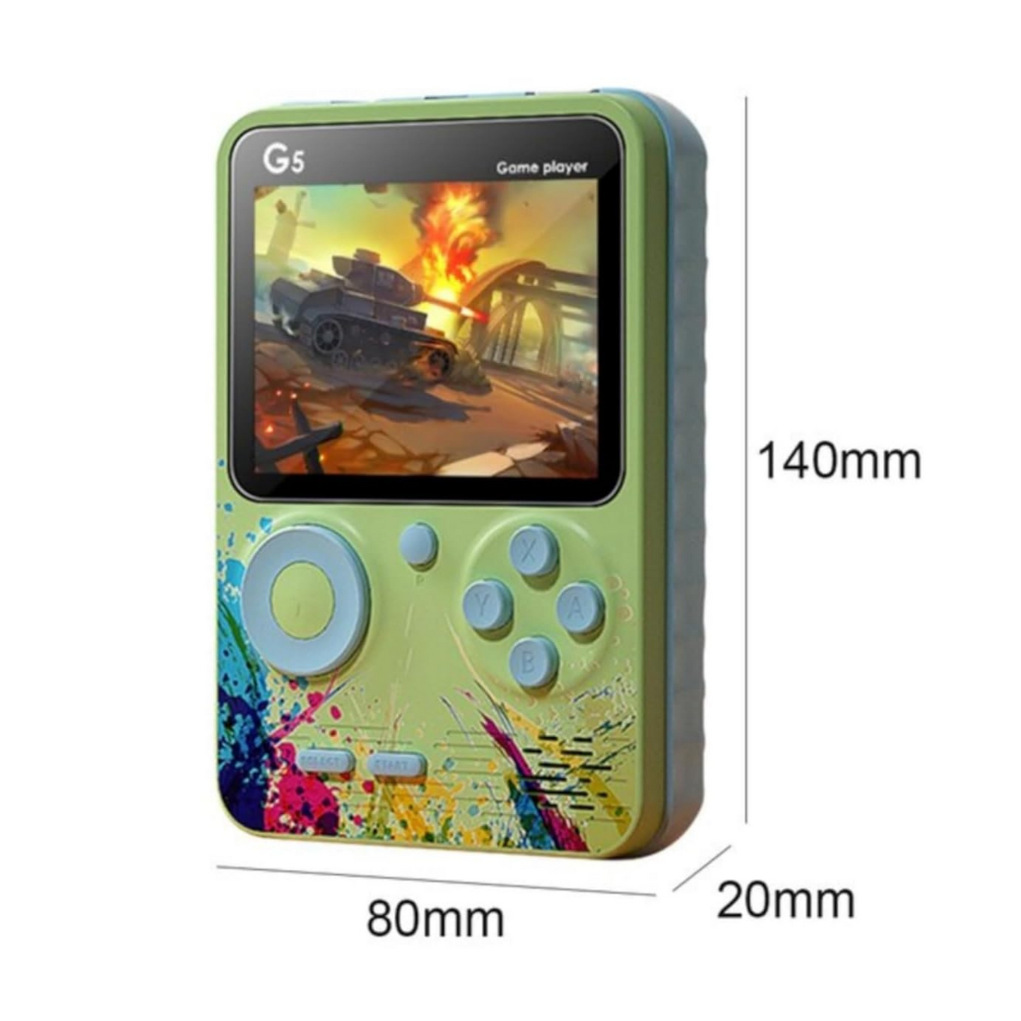 500 in 1 Handheld Gaming Console with 3 Hours Battery Backup, AV Output for TV, Backlit Screen, Built-in Retro Games, Rechargeable, Portable Design for All Ages