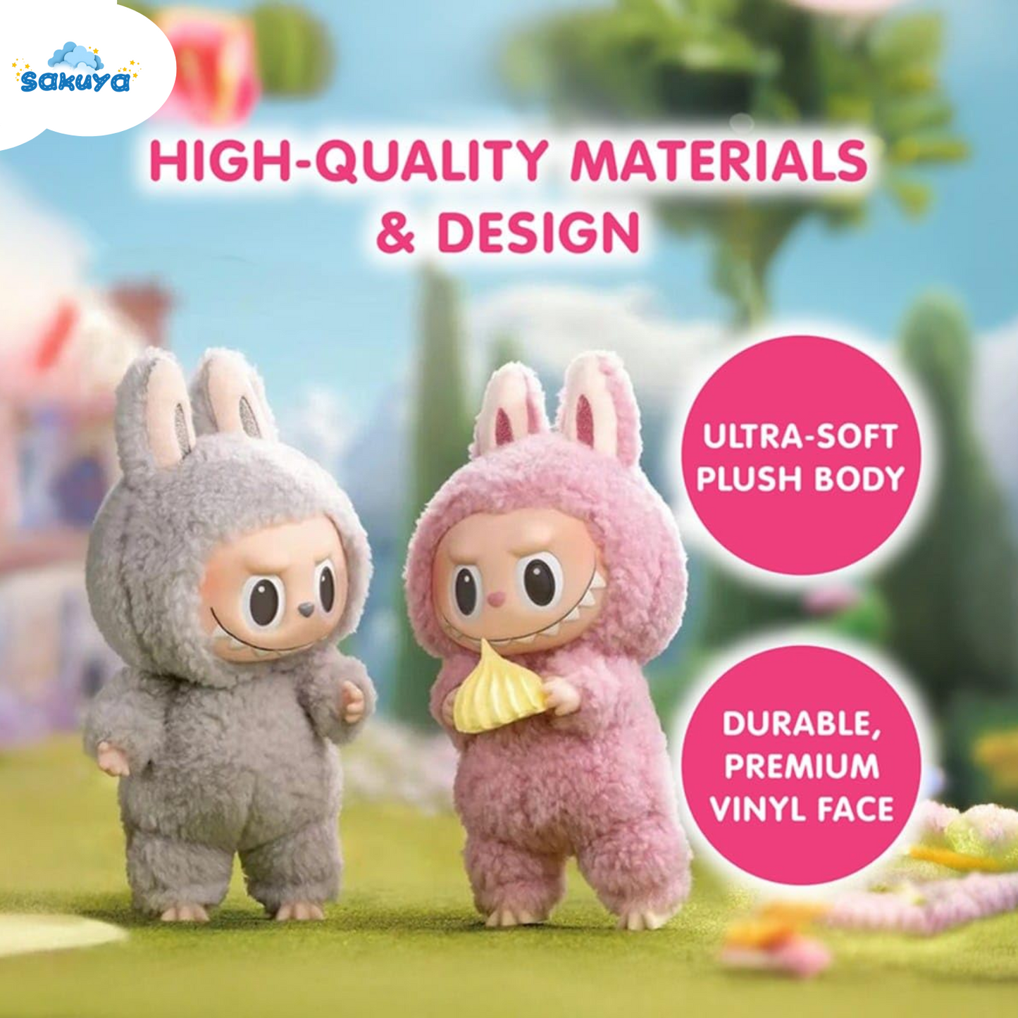 Labubu Collectible Figure Keychain | Designer Art Toy with Fluffy Plush Design | Adorable Fluffly Toy, and Premium Labubu Toy for Collectors and Gift Enthusiasts