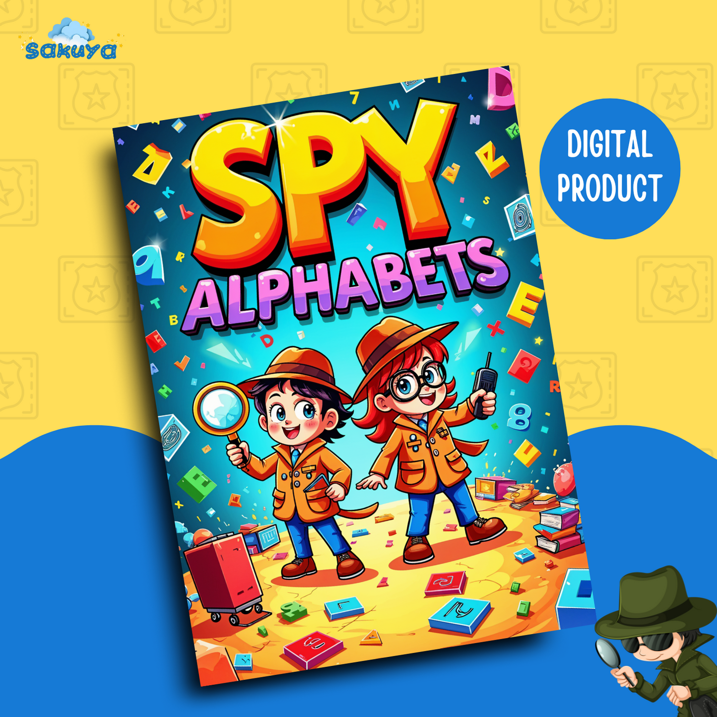 Printable Spy Alphabet Worksheet | I Spy ABC Activity | Fun Alphabet Worksheets for Preschool & Kindergarten