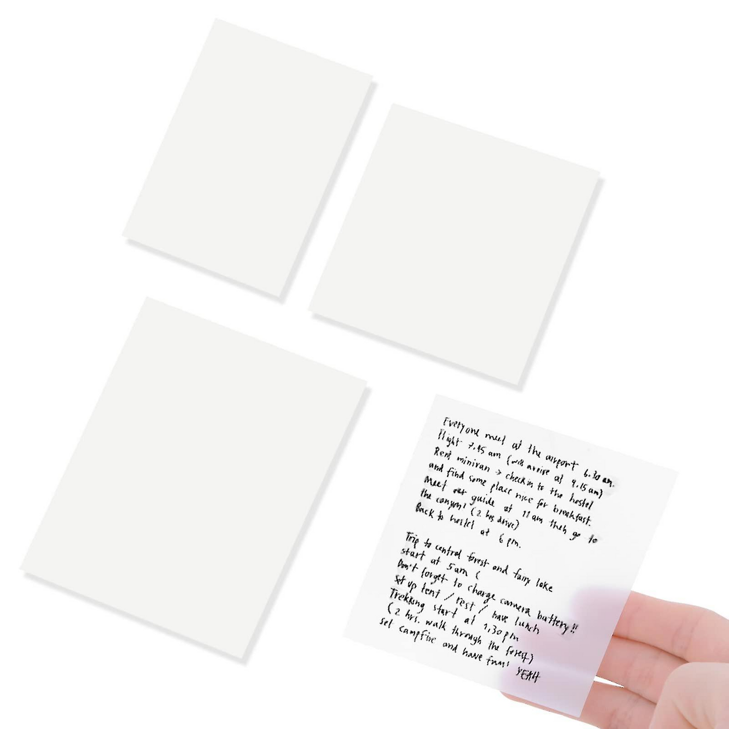 Transparent Cute Self-Sticky Note Pads - 100 Sheets | Removable Clear Notes | Perfect for Writing, to-do List, Reminders, School, Study, Office | Self-Adhesive Stationery Items (7 cm x 9.5 cm)