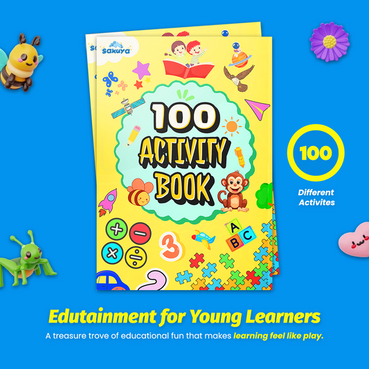 100 Activity Book for Kids - Fun and Educational Workbook with Puzzles, Mazes, Math, Coloring, Logic Games, and More for Creative Learning and skill-building