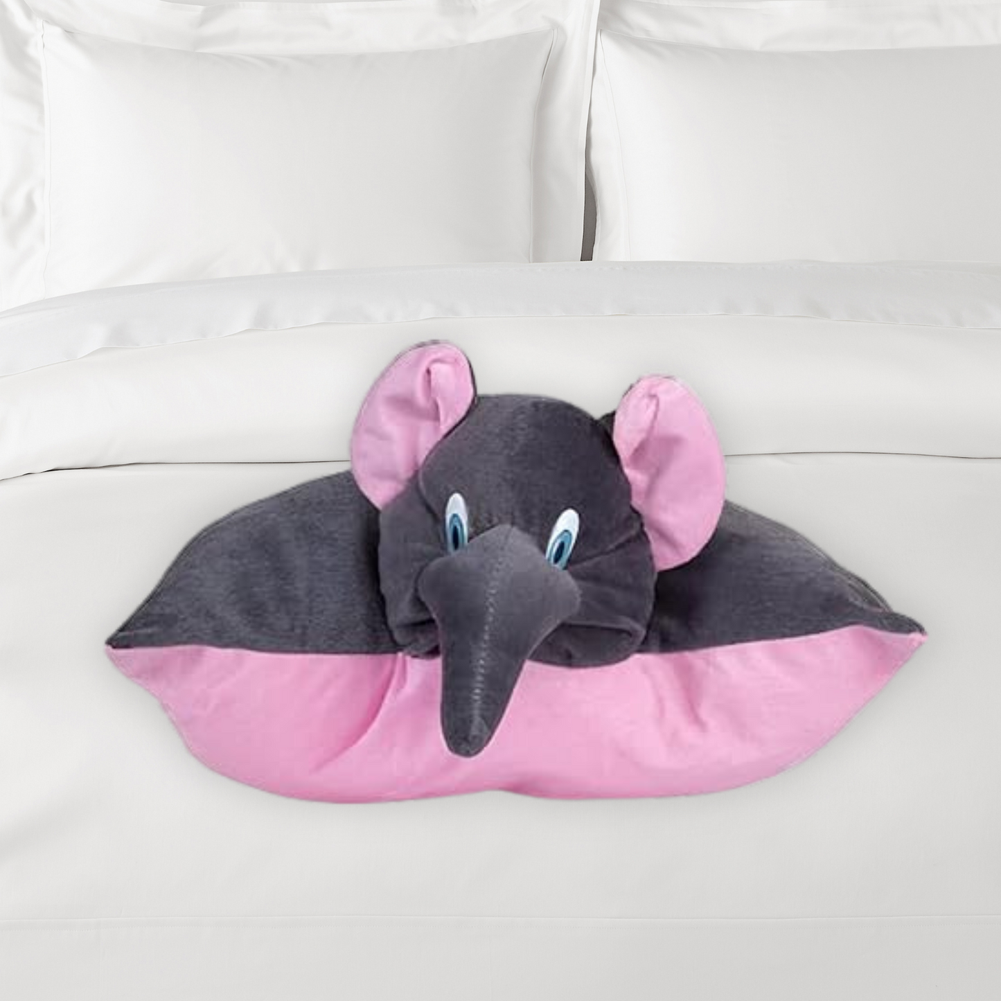 Sakuya Toys Super Soft and Huggable Stuffed Elephant Pillow, Black Polyfill & Washable - 100% Safe for Kids