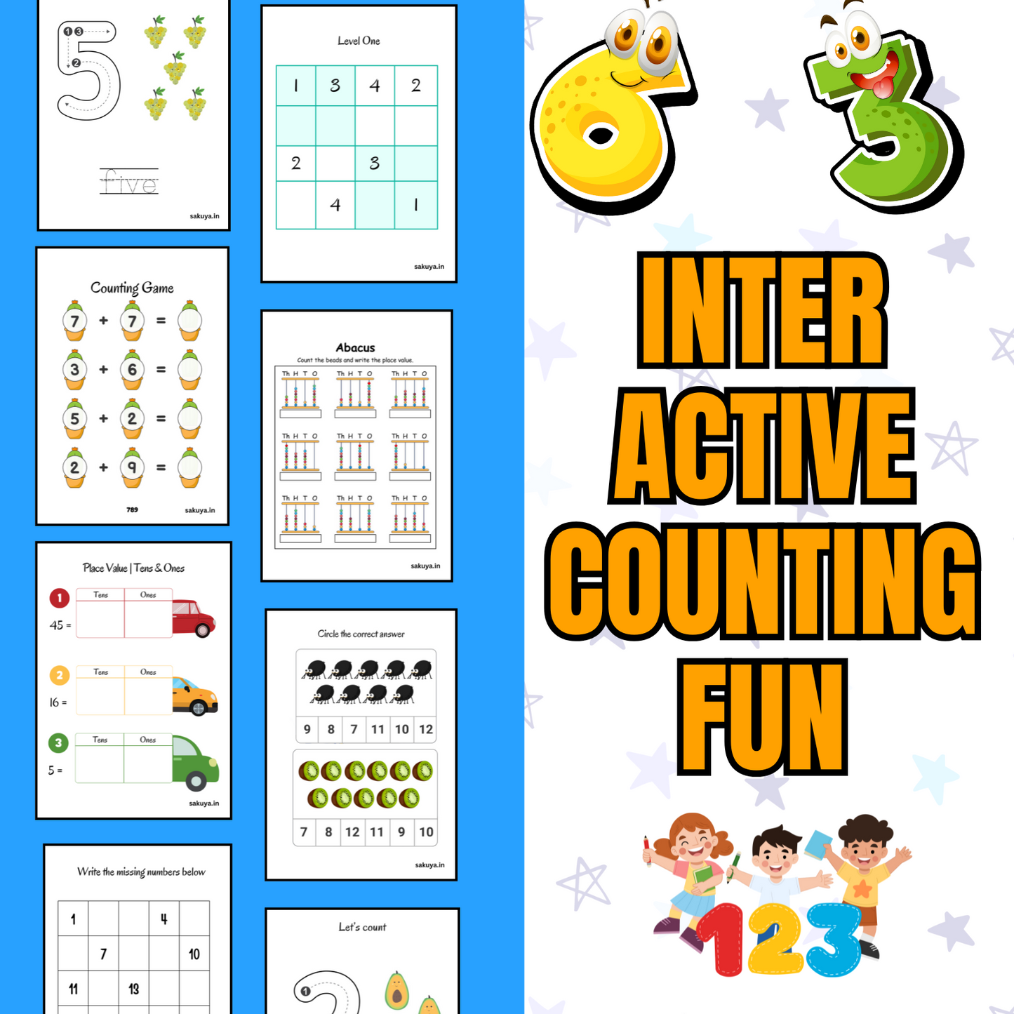 Sakuya Kids' Digital Workbook – 4000 Pages of Fun & Learning!