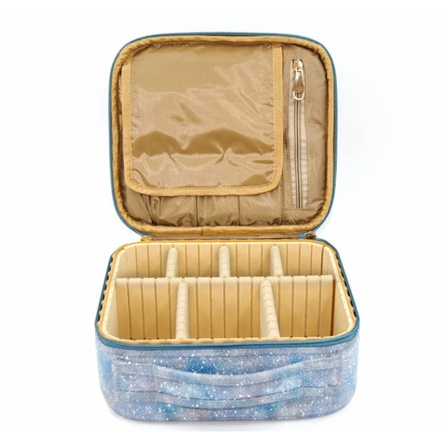 Sakuya Elegant Vanity Bag - Spacious Makeup Organizer Bag with Multiple Compartments - Ideal for Travel and Home Use - Stylish Cosmetic Storage Bag for Women - Portable Vanity Case - Sakuya