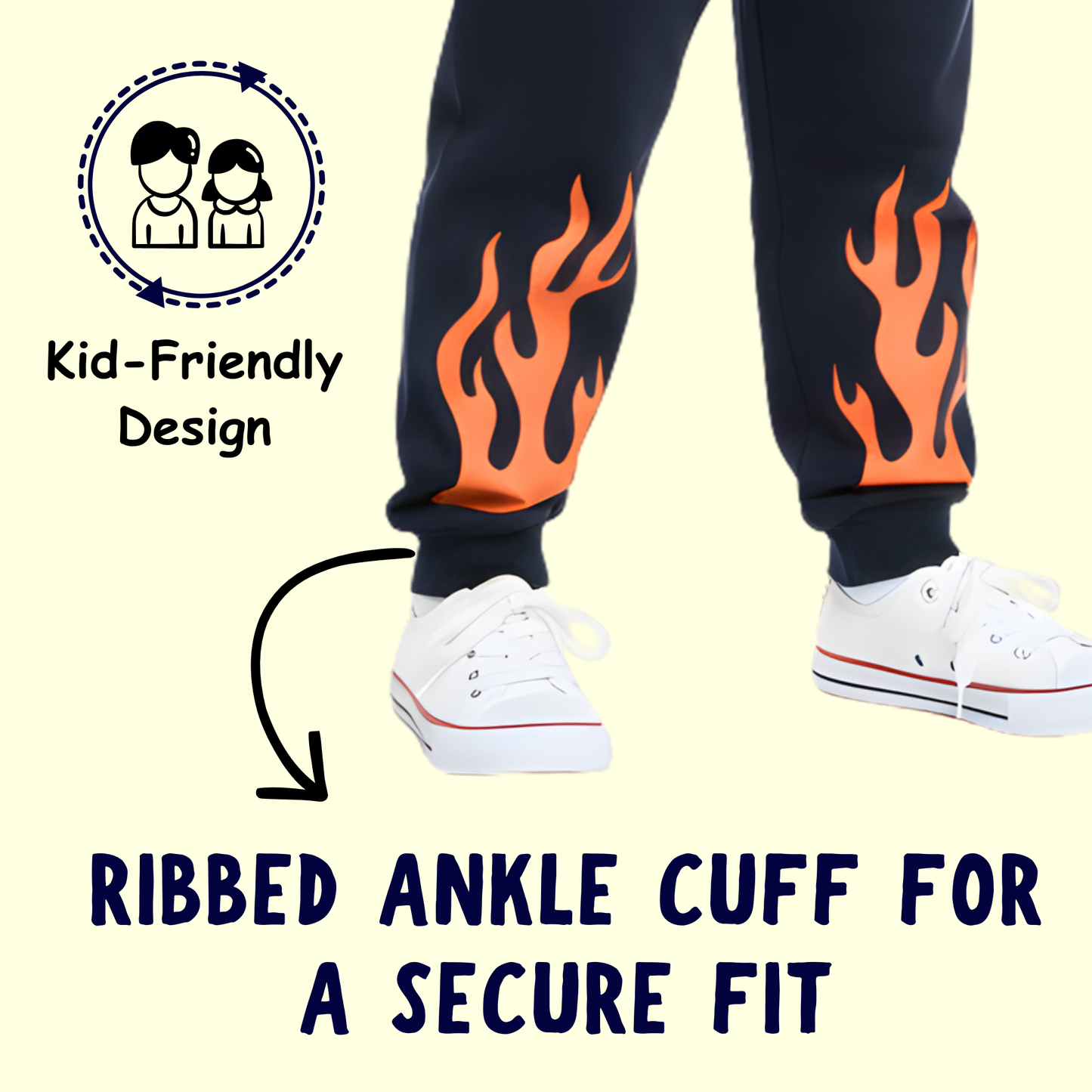 Sakuya Boys Track Pants | Cotton Track Pants for Kids with Full Length Fit and Elastic Waistband | Printed Daily Wear Bottoms Designed for Comfort, Breathability and Easy Movement | Pack of 2