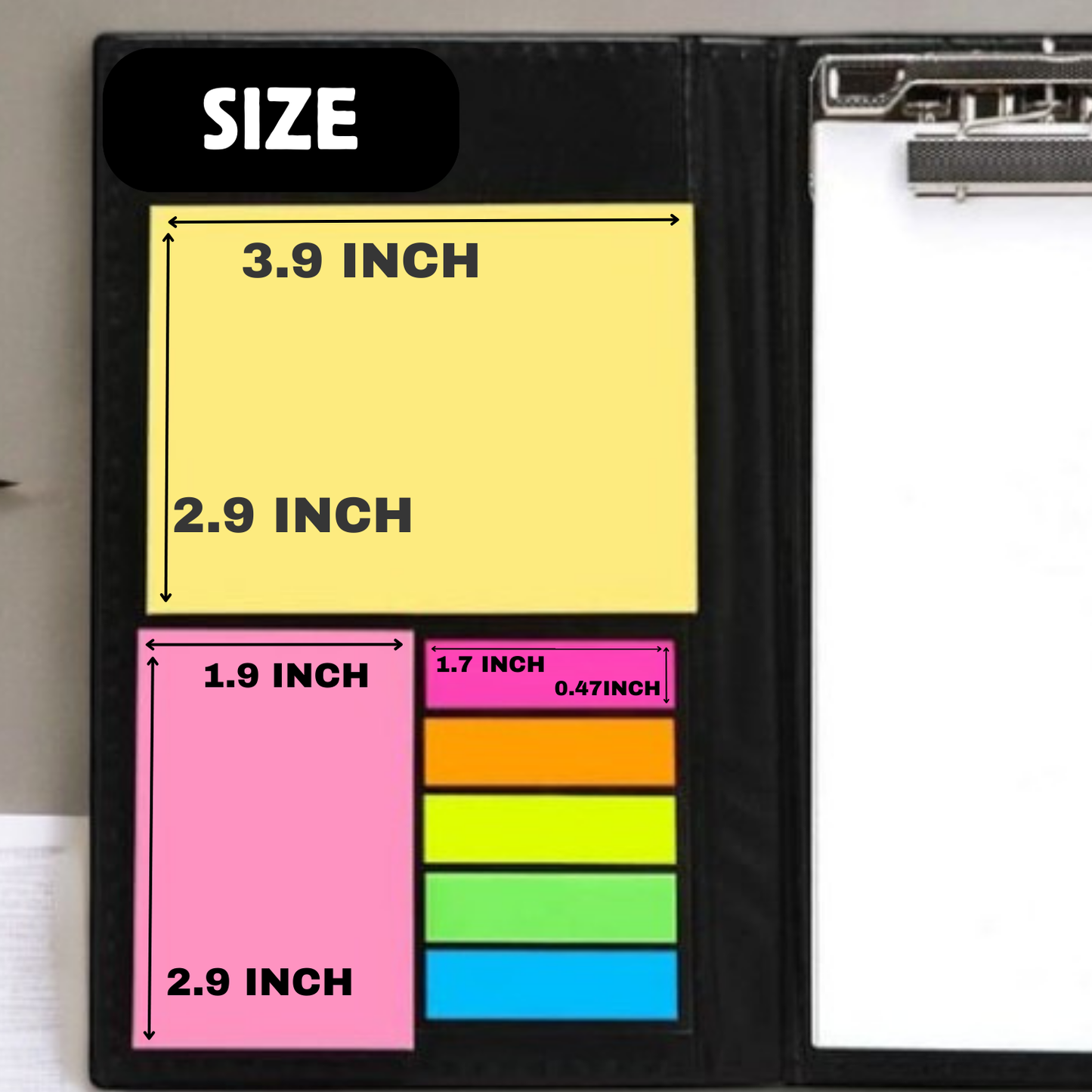 Sakuya Memo Pad with Sticky Notes & Clip Holder with Pen for Gifting| Note Pad for School, Home, and Office Supplies - Sakuya