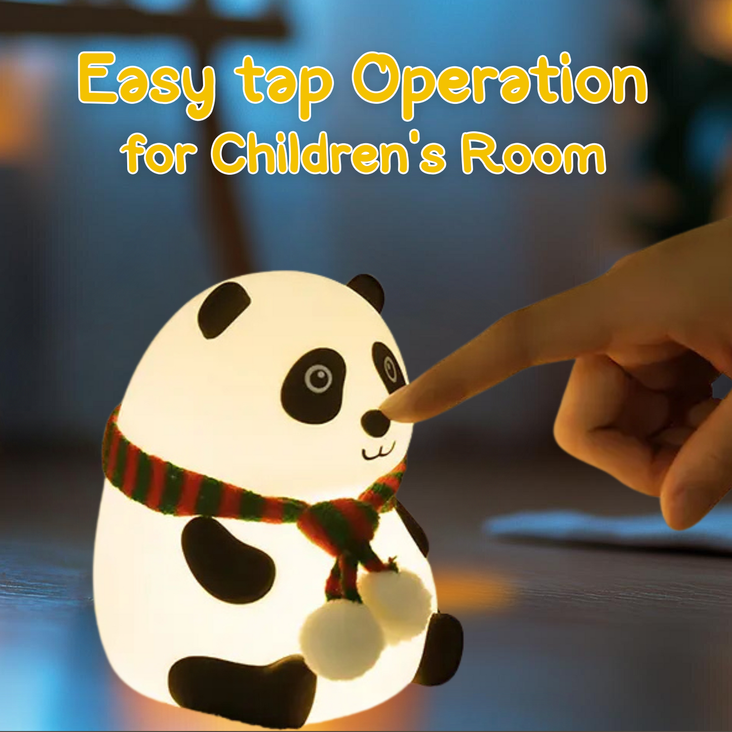 Panda Lamp - Cute Panda Silicone Night Lamp for Kids, Rechargeable Night Light for Bedroom, Animal Lamp for Kids Room, Soft Silicone Cute Lamps, Panda Gifts for Girls and Boys