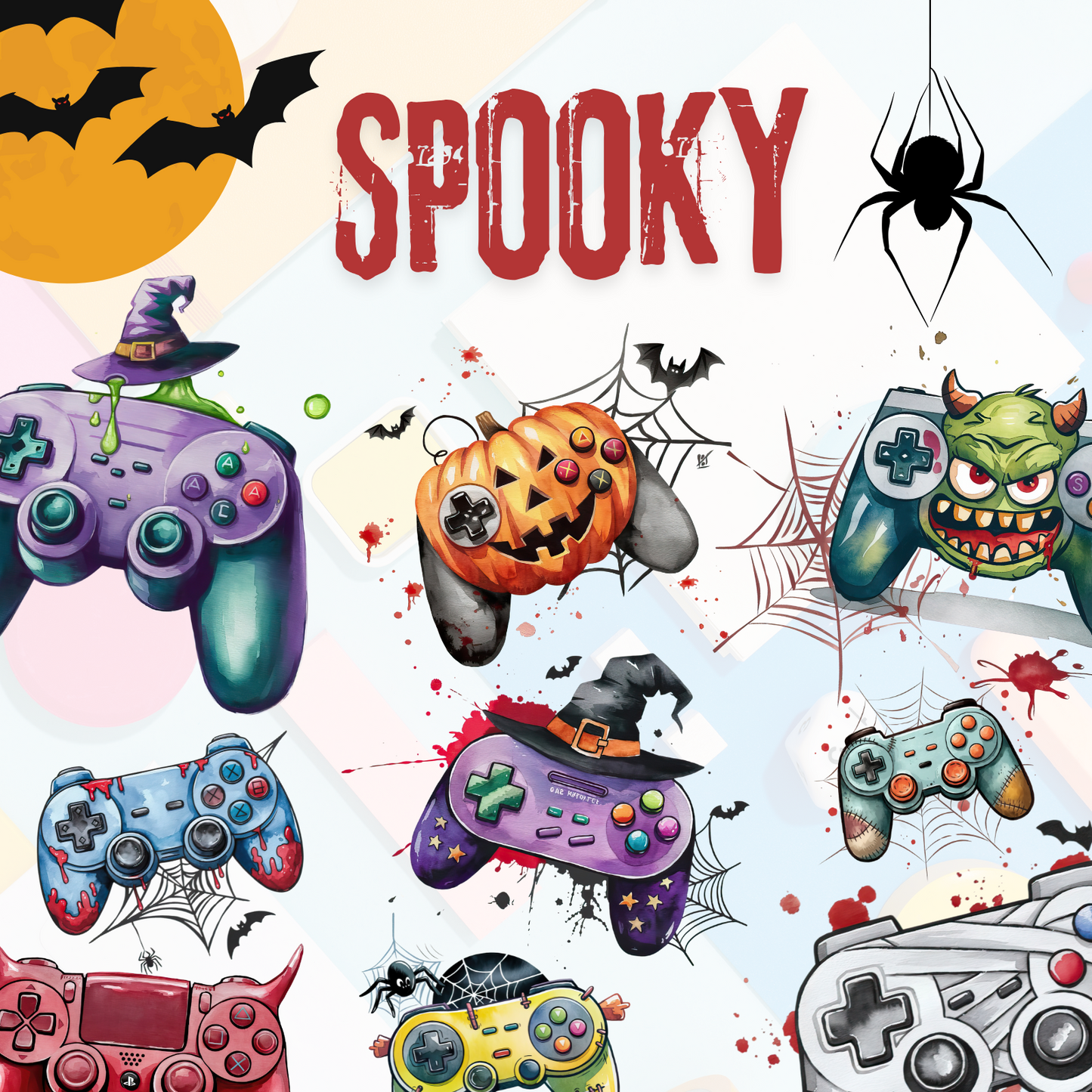 Gaming Clipart Pack Digital Download for Kids and Teens | Printable Controller PNG | Gamer Aesthetics | Playstation Console Bundle