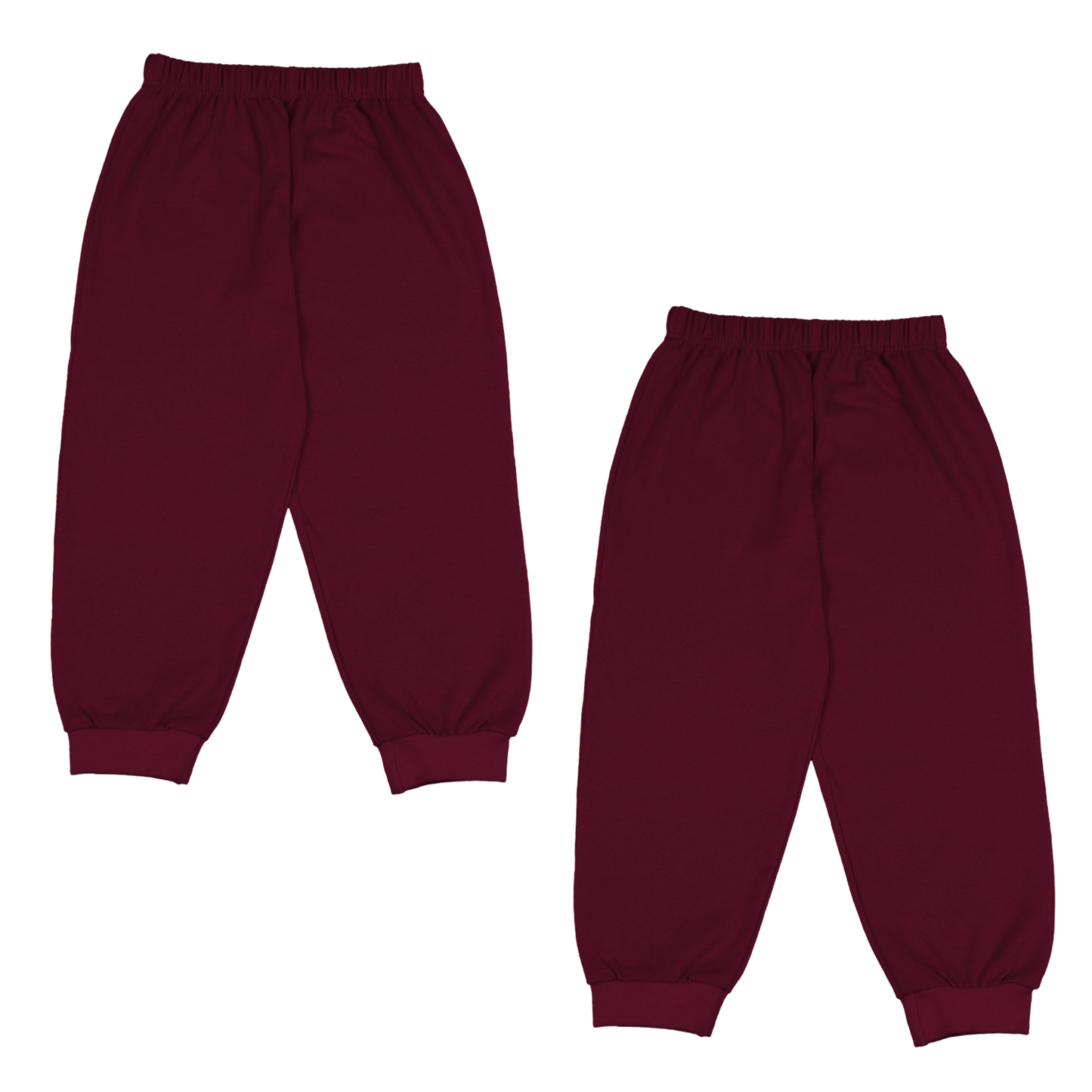 Sakuya Cotton Pants for Kids | Soft Pajama Bottoms with Elastic Waistband for Play, Sleep & Comfort (Pack of 2)