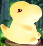 Sakuya Cute Mini Dinosaur Night Lamp for Kids Bedroom | Touch & Tap Control Color Changing Silicone LED Lamp with Rechargeable Battery | Soft Warm Light