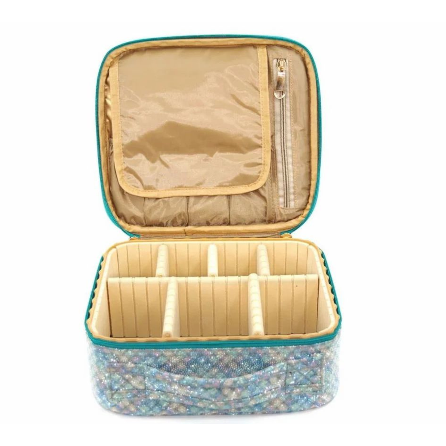 Sakuya Elegant Vanity Bag - Spacious Makeup Organizer Bag with Multiple Compartments - Ideal for Travel and Home Use - Stylish Cosmetic Storage Bag for Women - Portable Vanity Case - Sakuya