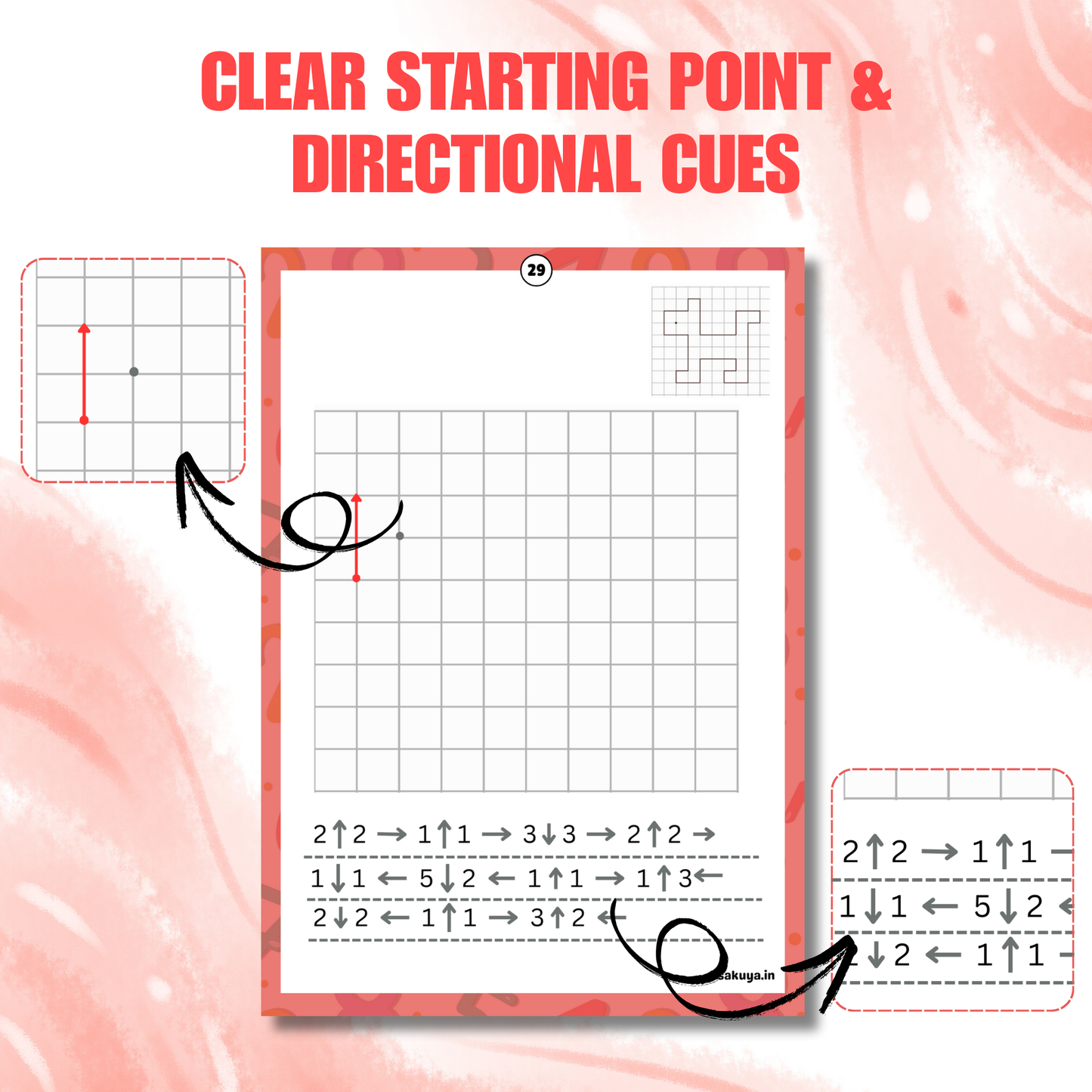 Sakuya Coding Sheet Printable for Kids | Preschool Coding | Logic Game | Unplugged Coding | Homeschool Activities | Algorithm Worksheets