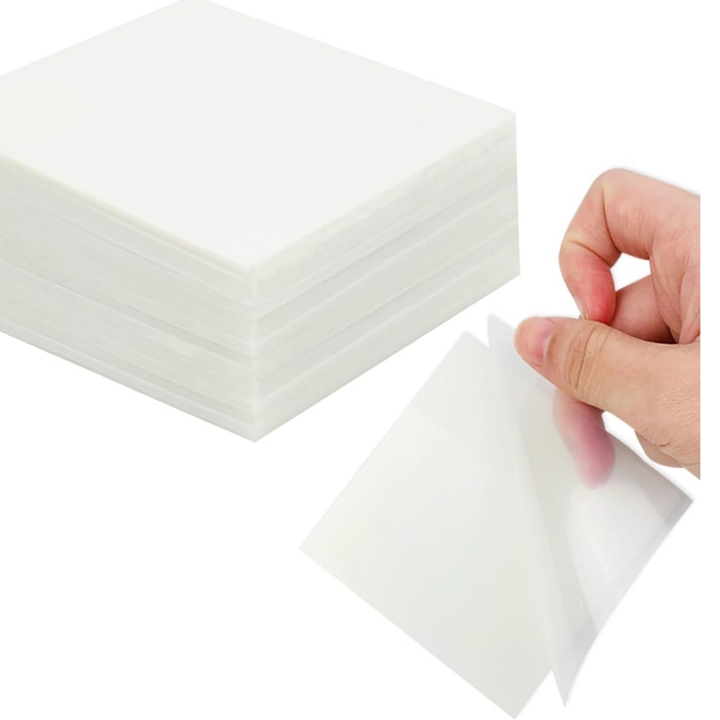 Transparent Cute Self-Sticky Note Pads - 100 Sheets | Removable Clear Notes | Perfect for Writing, to-do List, Reminders, School, Study, Office | Self-Adhesive Stationery Items (7 cm x 9.5 cm)