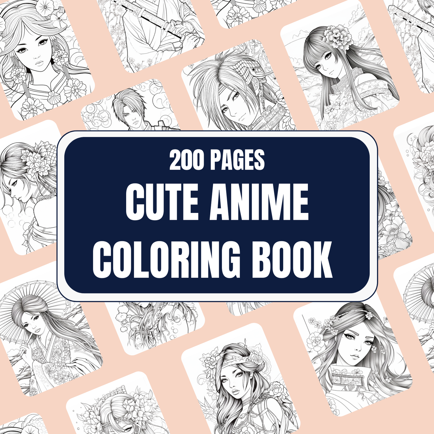 Printable Anime Coloring Book | Manga Coloring Pages for Kids & Adults | Anime Style Coloring | Fun & Relaxing Art Activity