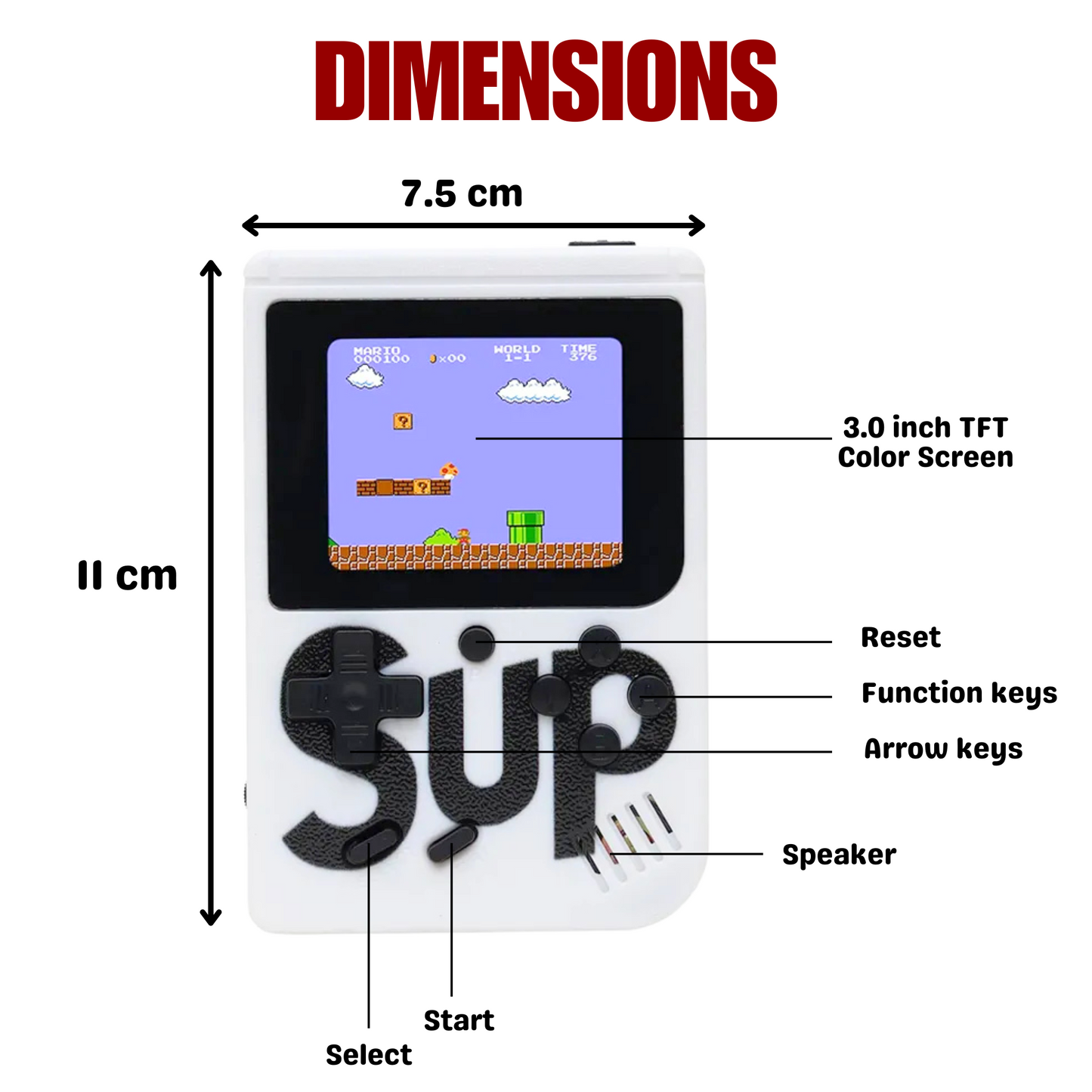 Handheld Video Game Console for Kids | Built-In Retro Games | Indoor Games for Kids Ages 7 to 15 | Good Gift for Boys and Girls | Portable Fun for Travel and Home
