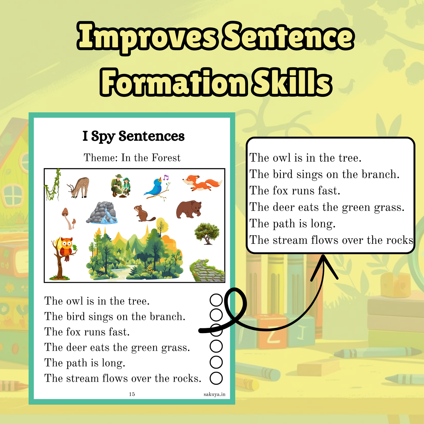 Spy Sentence Book Printable Digital Mystery Hunt Birthday Treasure word sentence Game for Kids