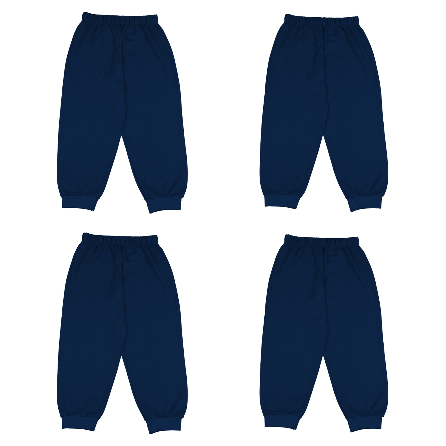 Sakuya Cotton Pants for Kids | Soft Pajama Bottoms with Elastic Waistband for Play, Sleep & Comfort (Pack of 4)