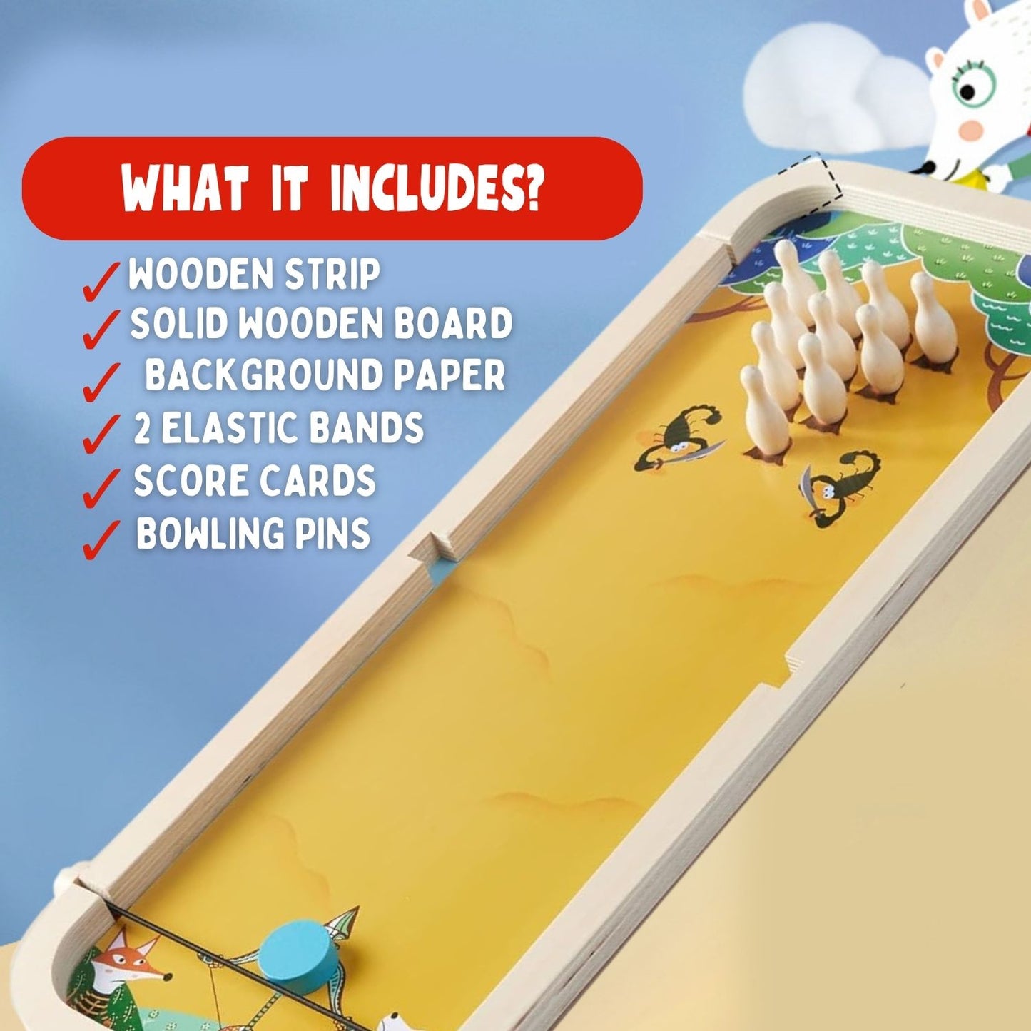 Sakuya Wooden Carrom Board Table Game | Multiple Play Method Sling Puck Desktop Game Smoothing Surfaces Interactive Improve Coordination Double Sides Waterproof for Home