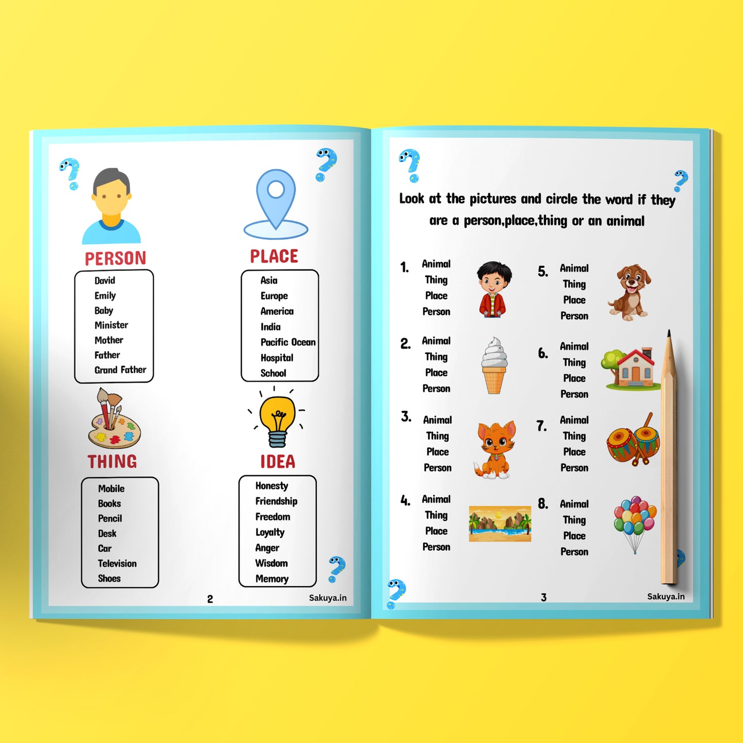 Sakuya Grammar Book for Kids | Fun And Easy English Learning | Colorful Illustrations, Simple Exercises, and Engaging Activities for Early Language Development | Educational Books for Kids