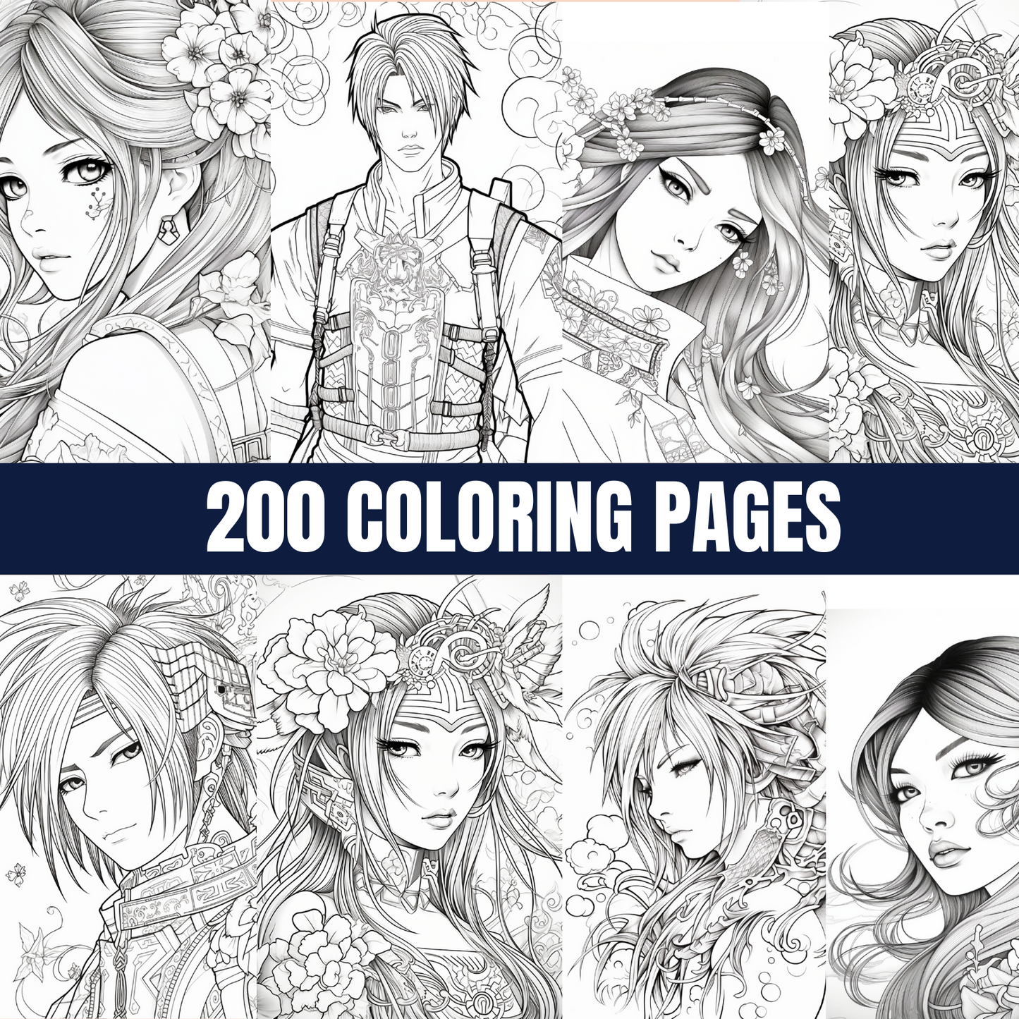 Printable Anime Coloring Book | Manga Coloring Pages for Kids & Adults | Anime Style Coloring | Fun & Relaxing Art Activity
