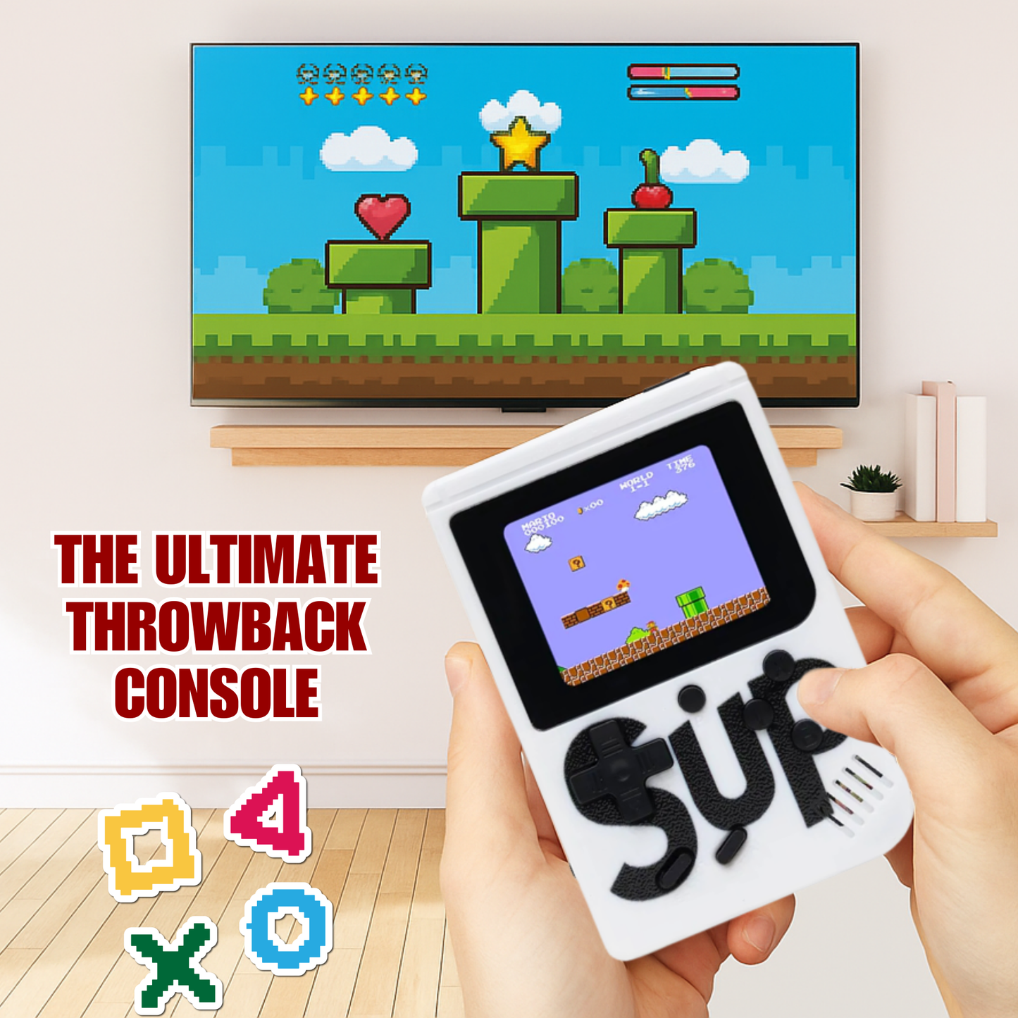Handheld Video Game Console for Kids | Built-In Retro Games | Indoor Games for Kids Ages 7 to 15 | Good Gift for Boys and Girls | Portable Fun for Travel and Home