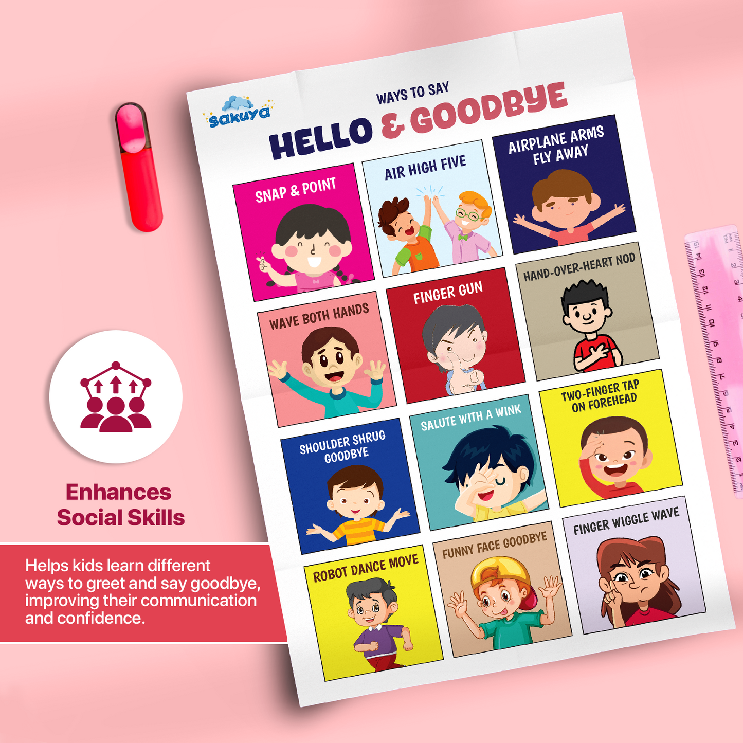 Ways to Say Hello and Goodbye Printable | Greetings for Kids |Fun Communication Cards | Homeschool & Early Learning Social Skills
