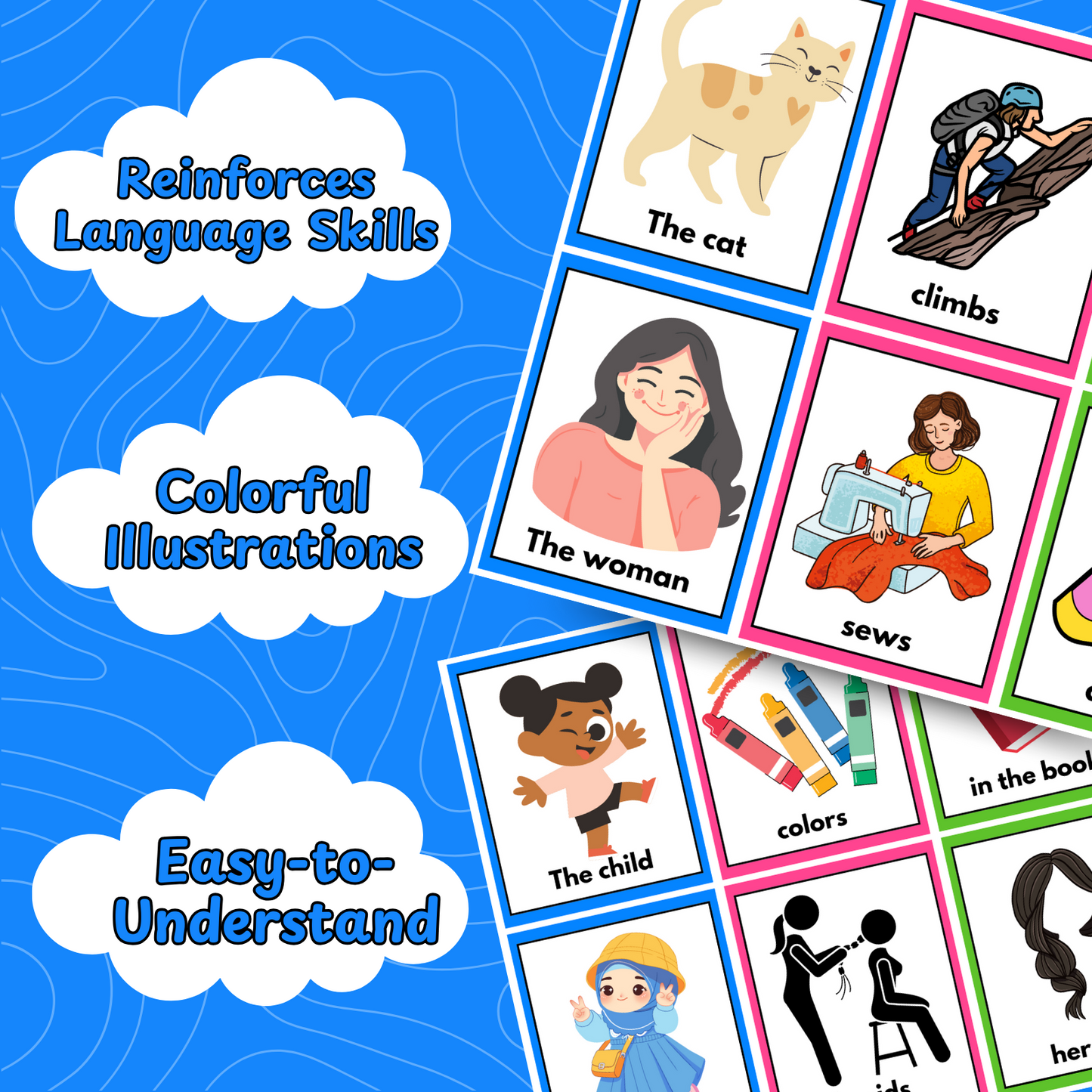 Printable 200-Sentence Builder Worksheets for Kids – Fun Writing Practice, Instant Download for Learning Book- Not a physical product