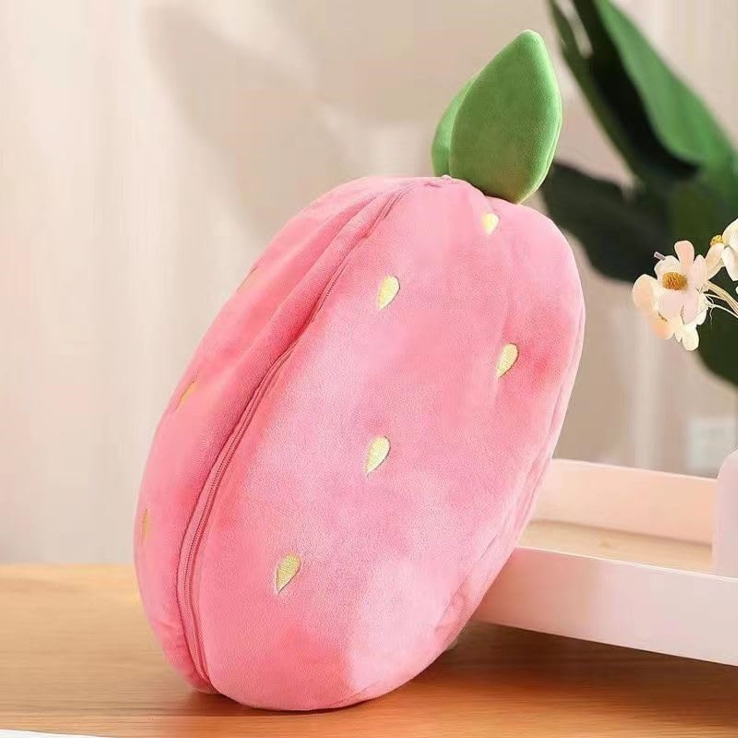 Reversible Strawberry - Carrot Bunny Soft Toy – Perfect Plush Toy for Girls, Cute Soft Toys for Baby Girl, Stuffed Rabbit Toy for Kids, Ideal Soft Toys for Newborn Baby and Gift for Girls