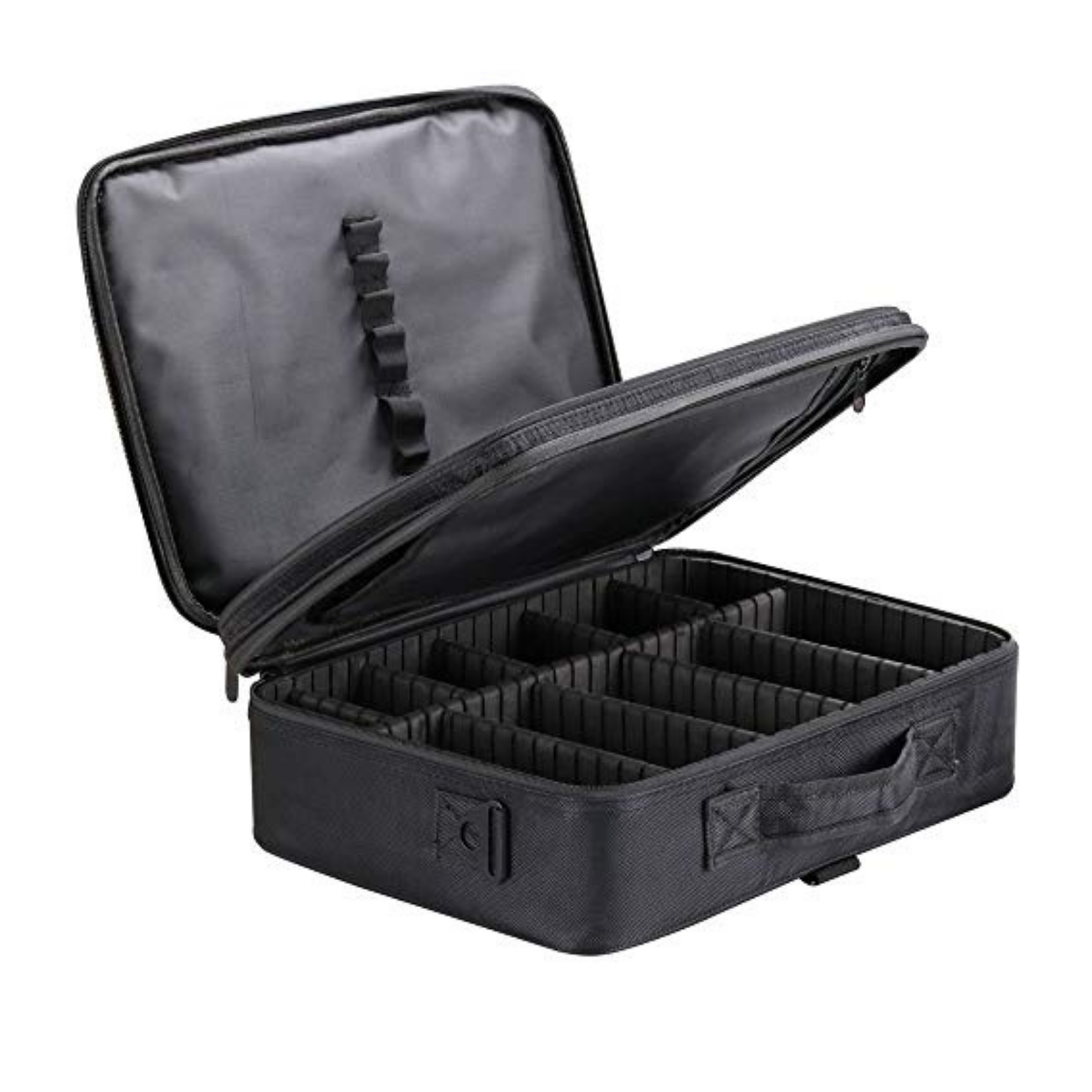 Sakuya Cosmetic Vanity Bag - Stylish and Functional Makeup Organiser with Multiple Pockets - Ideal for Travel and Everyday Use | Spacious Storage for Beauty Essentials(Black) - Sakuya
