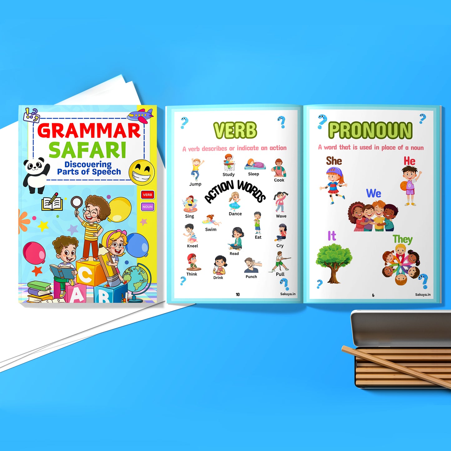Sakuya Grammar Book for Kids | Fun And Easy English Learning | Colorful Illustrations, Simple Exercises, and Engaging Activities for Early Language Development | Educational Books for Kids