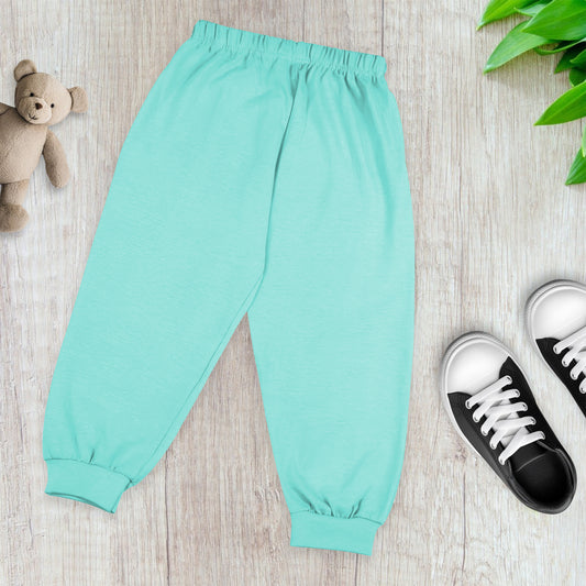 Sakuya Kids Track Pants for Boys & Girls (Blue) - 100% Cotton Regular Fit Daily Use Pants | Comfortable & Easy to Wear Trendy Nightwear | Stretchable Pants - Pack of 1, Sleepwear