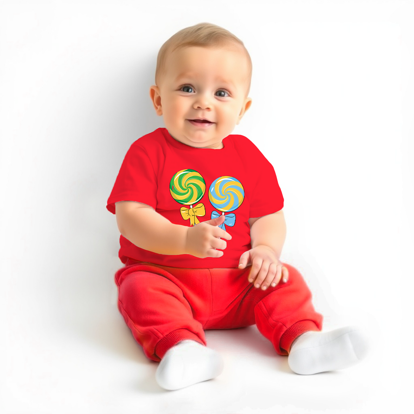 Sakuya Kids Clothing Set Night Suits Round Neck Full Sleeve T-Shirt & Pant Soft, Breathable 100% Cotton Sleepwear for Baby Boys & Girls - Pajamas Set | Unisex Kids Dress Sleepsuits Pack of 1, Red