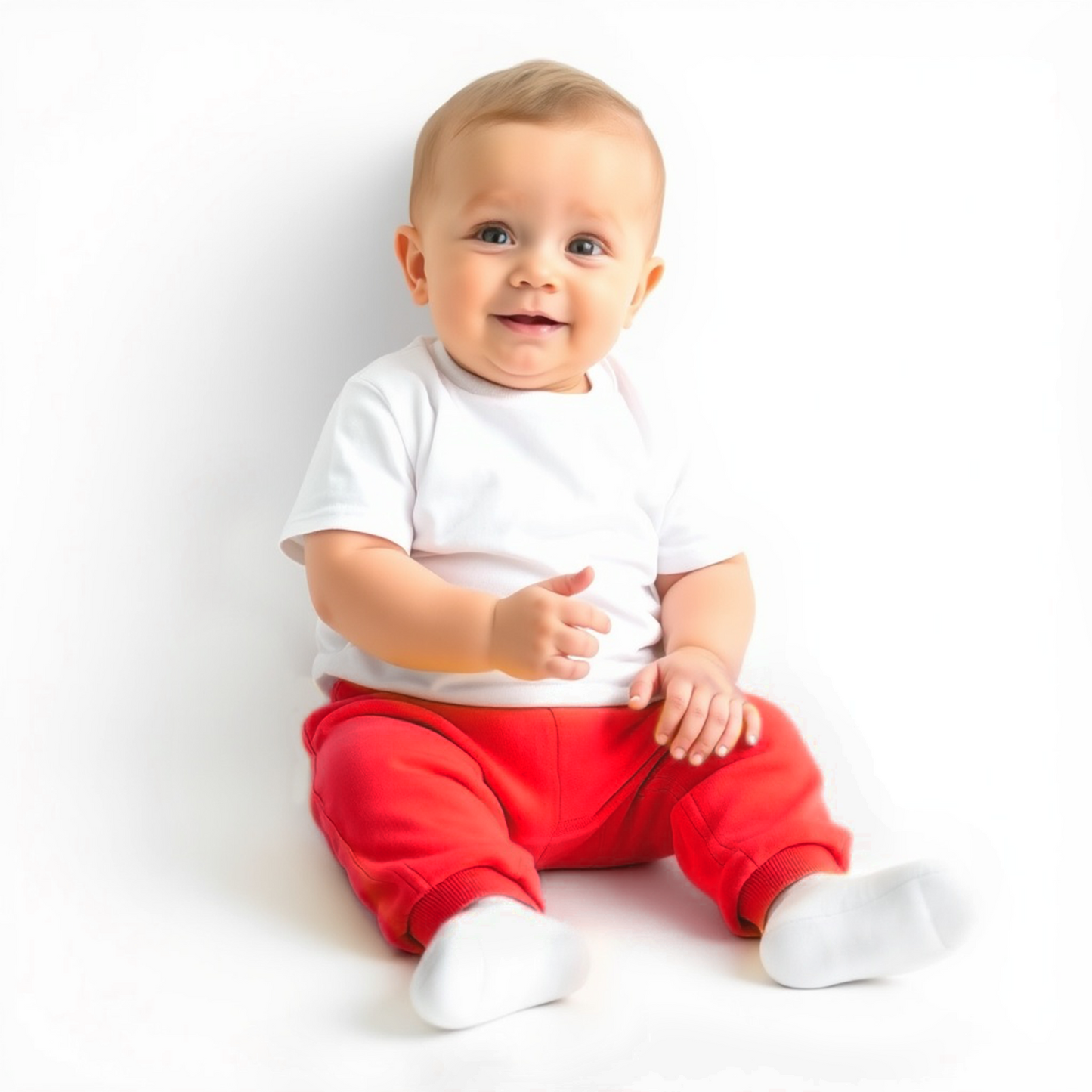 Sakuya Breathable Cotton Set of 1 Pant Set for Nightwear Sleepwear Casual Travel for Unisex Kids Boys Girls-Red