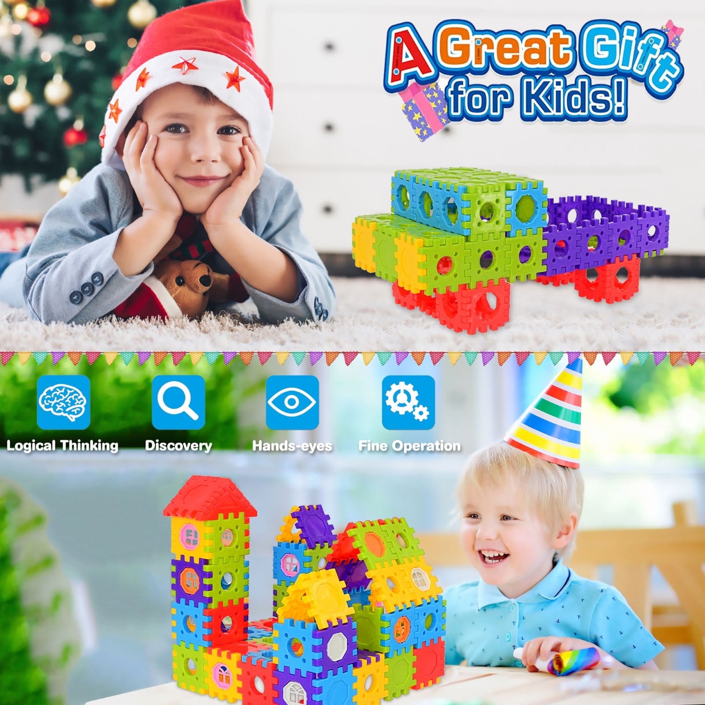 108 PCS Home Building Blocks – Creative Fun for Kids and Toddlers