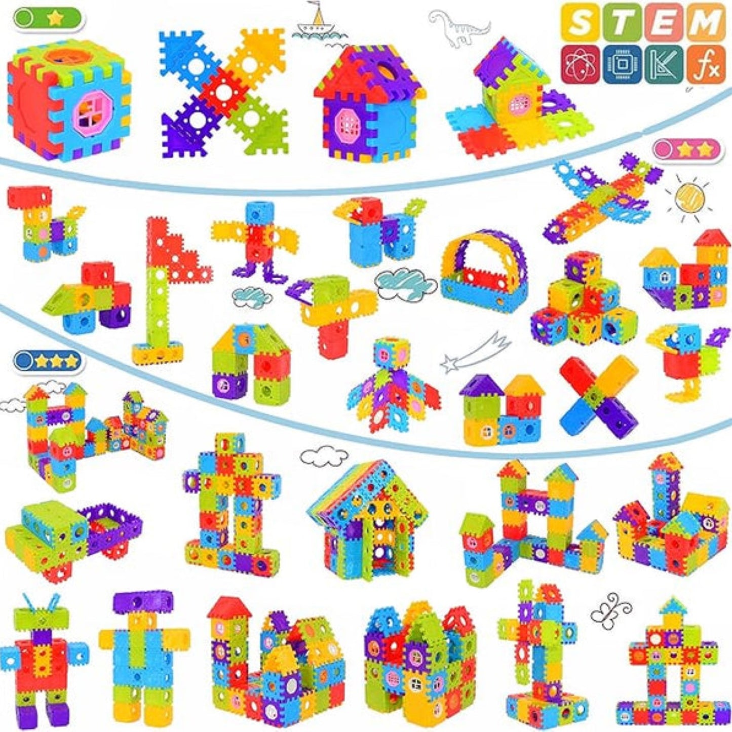 108 PCS Home Building Blocks – Creative Fun for Kids and Toddlers