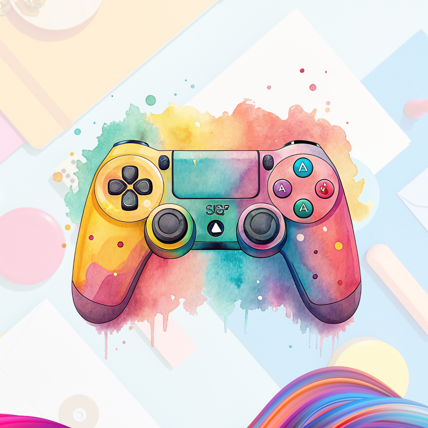 Gaming Clipart Pack Digital Download for Kids and Teens | Printable Controller PNG | Gamer Aesthetics | Playstation Console Bundle