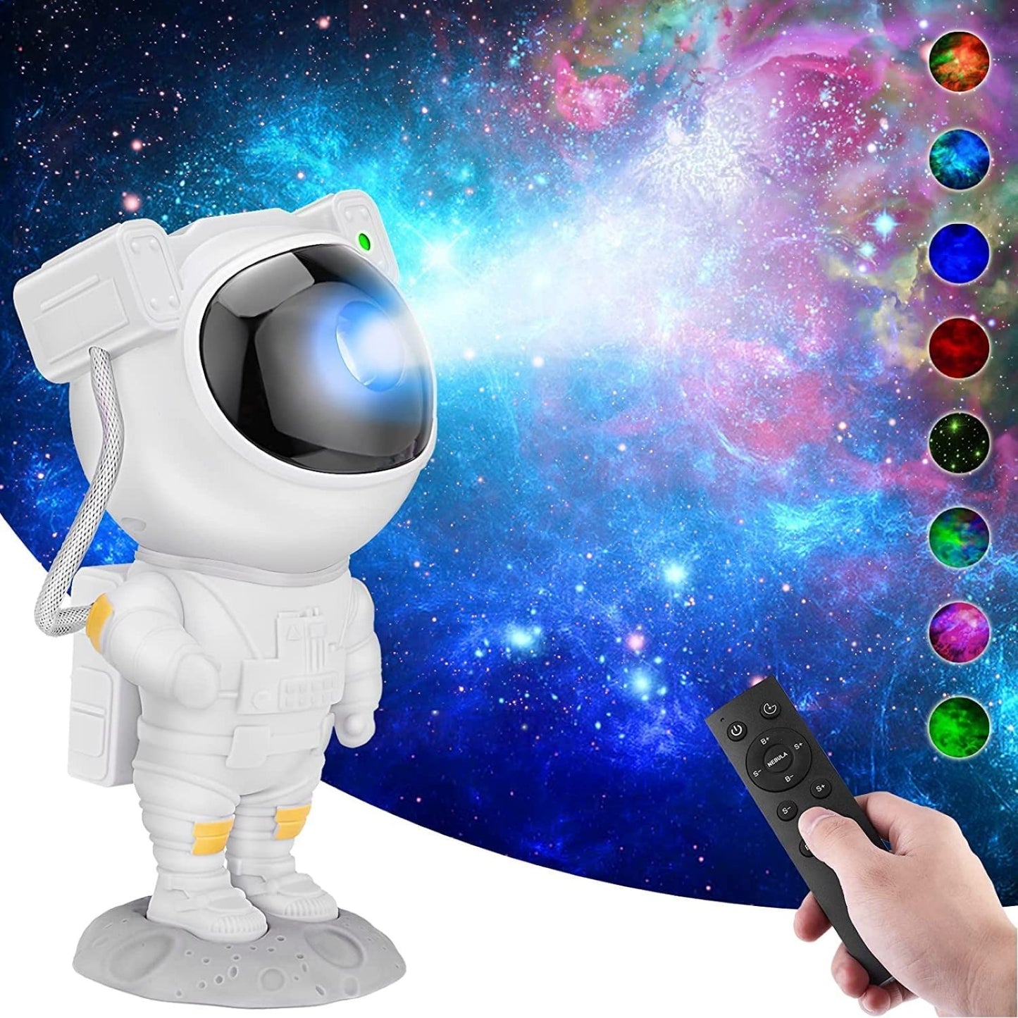 Astronaut Projector Night Lamp with Remote Control - Starry Sky Projector Night Light for Bedroom, Lights for Room, Bedroom, Living Room, Space Nebula Night Light for Aesthetic Room Decor