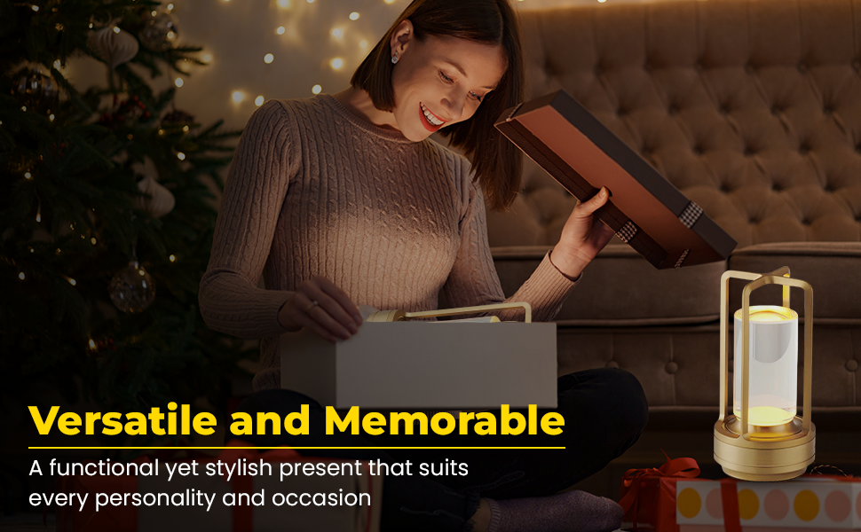 Premium Golden Touch Lamp with Crystal Glass Design, Three-Color Dimming, Rechargeable Portability, Durable Build, and Universal USB Charging Compatibility