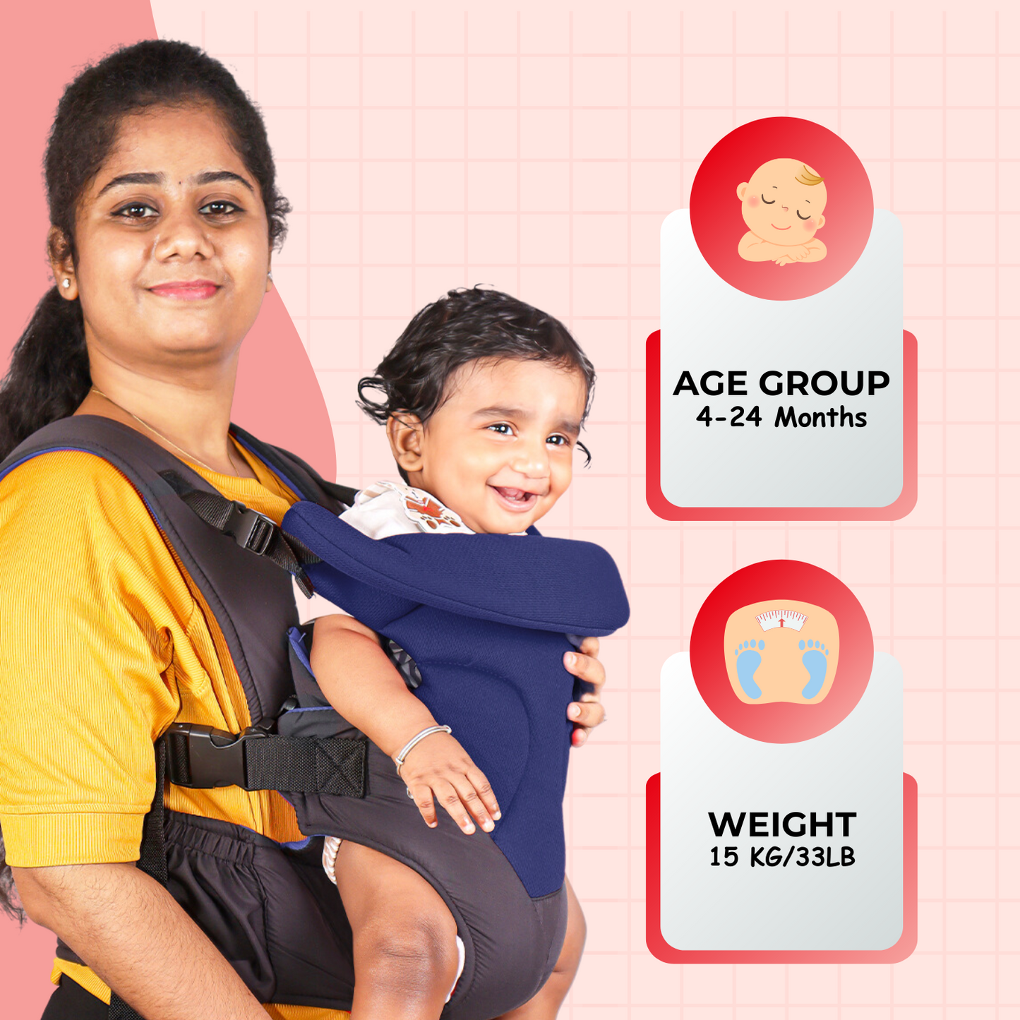 Baby Toddler Carrier | Comfortable Hip Seat for Parents | Quick Slip-On Design | Secure, Safe Baby Holder | Super Soft Cushion for Hip Support | Travel-Friendly and Machine-Washable