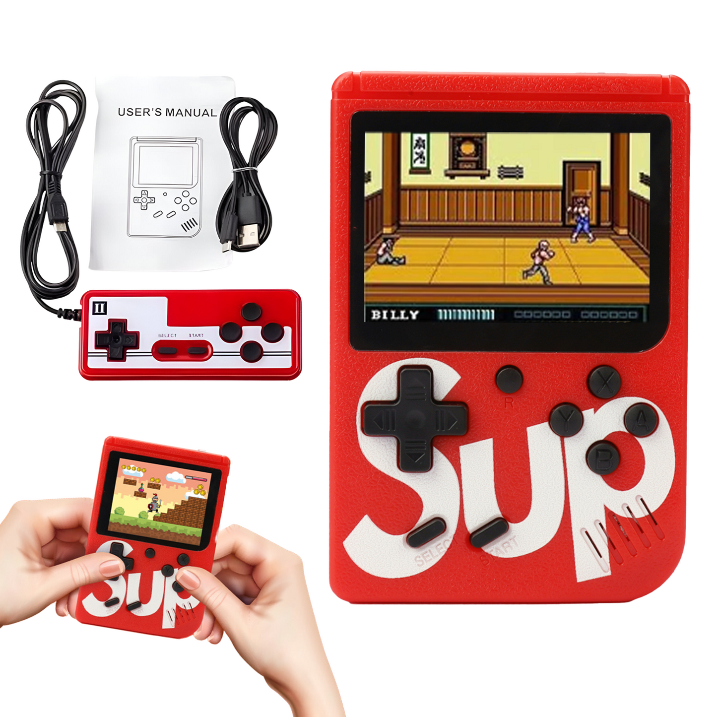 Sakuya Handheld SUP Game Console for Kids | Built-In Games for Indoor and Travel Fun | Perfect Gift for Boys and Girls | Portable and Rechargeable