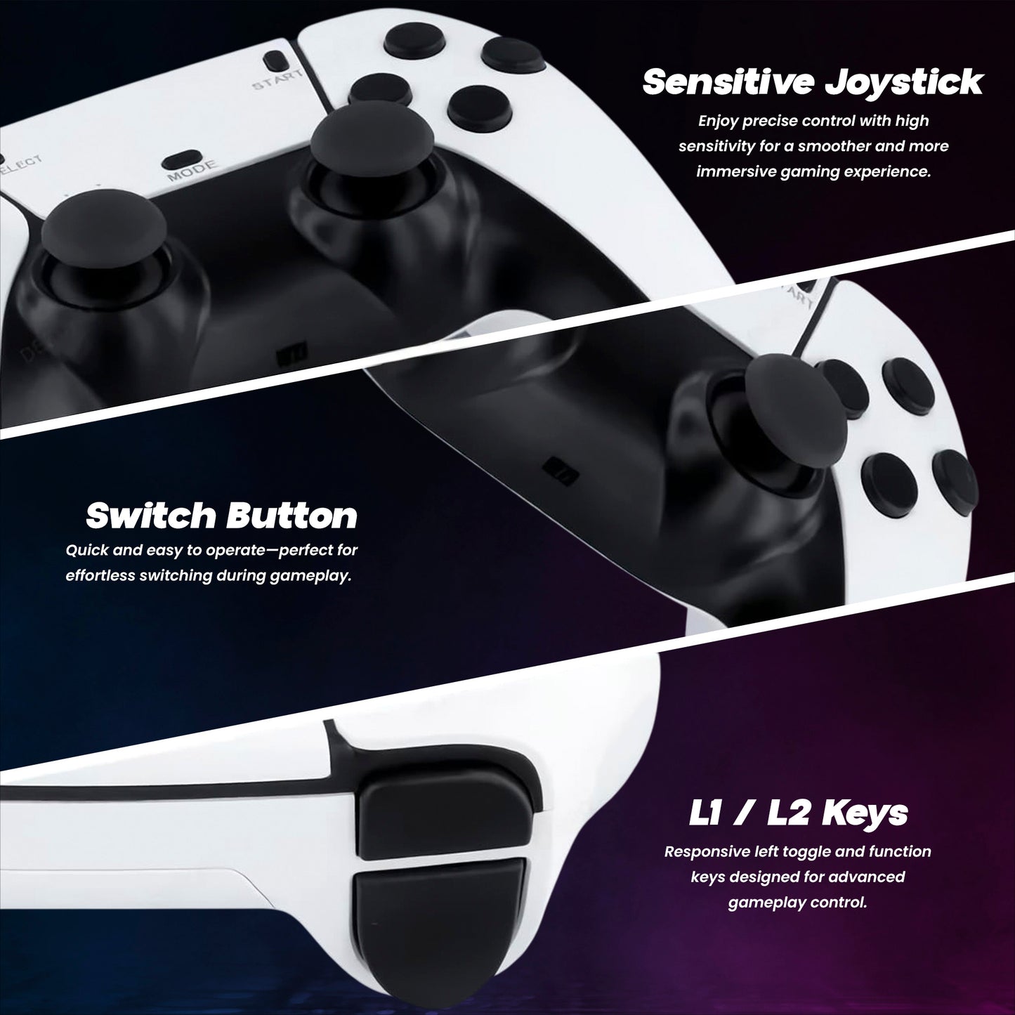 Wireless Video Games Console with 10000+ Retro Games, HDMI Plug and Play, Dual 2.4G Controllers, Portable Design, Supports Emulators, Multiplayer & TV Compatibility