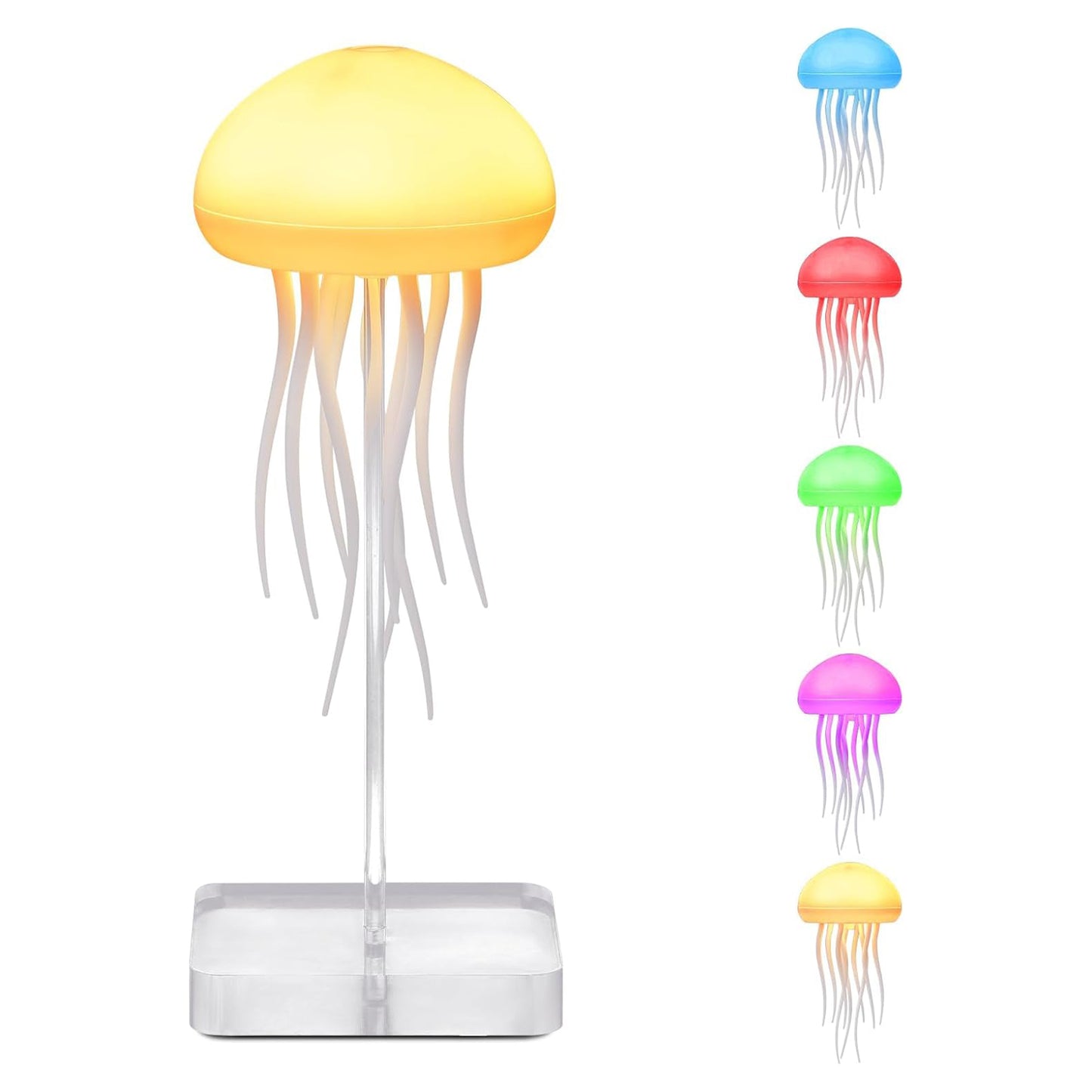 Glowing Jellyfish Lamp | Realistic Floating Effect | Soft LED Night Light for Relaxation & Decor | Lamp for Bedrooms, Living Rooms, and Offices | Creates a Calm Ambiance