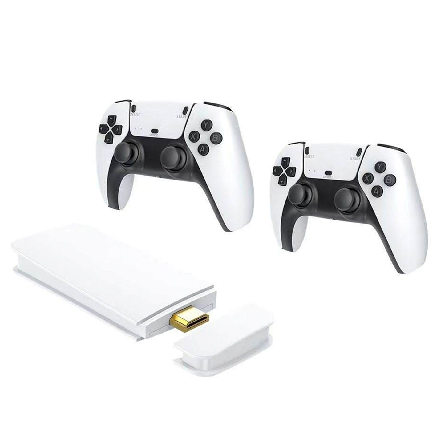 Wireless Video Games Console with 10000+ Retro Games, HDMI Plug and Play, Dual 2.4G Controllers, Portable Design, Supports Emulators, Multiplayer & TV Compatibility