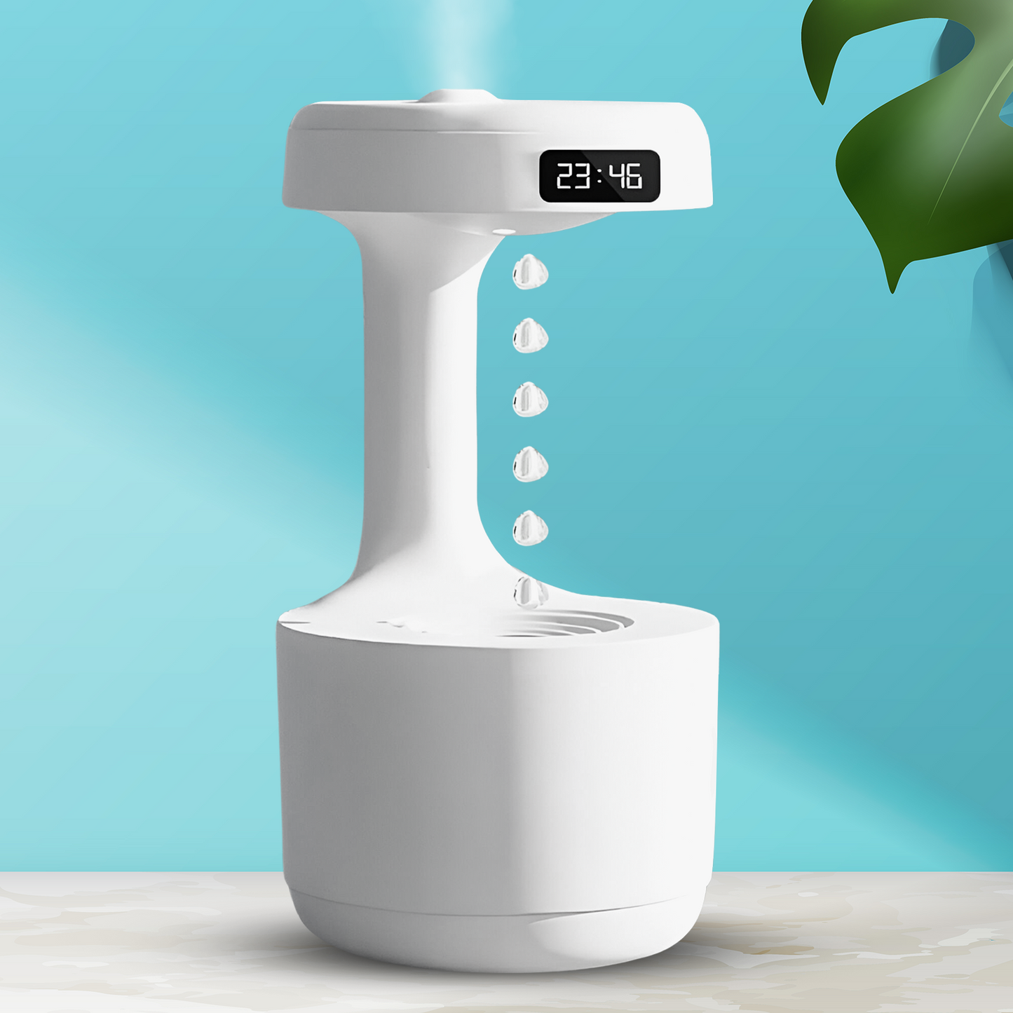 Sakuya Anti-Gravity Humidifier with Reverse Water Flow Effect | Cool Mist Aroma Diffuser for Home, Bedroom & Office | Ultra-Fine Mist for Moisture & Relaxation