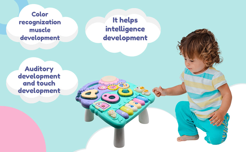 Sakuya Interactive 2-in-1 Baby Walker & Musical Activity Center | STEM Learning Toy with Detachable Piano, Lights & Gears | Early Development Push Walker for Toddlers